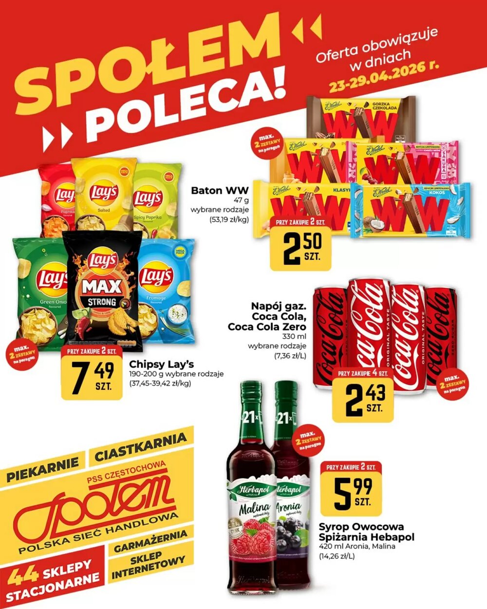 Gazetka promocyjna Społem  ważna od 23.04.2026 - Strona 1.