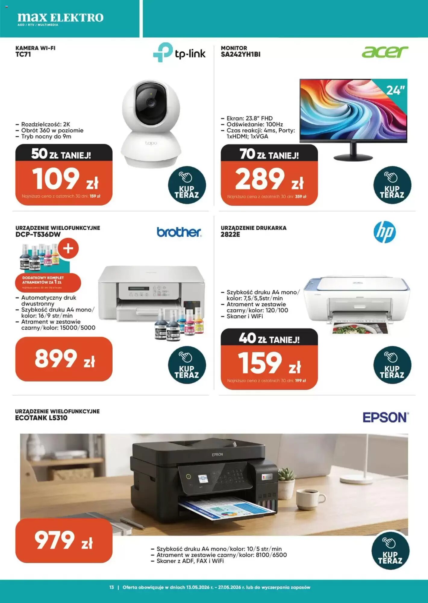 Gazetka promocyjna Max Elektro  ważna od 13.05.2026 - Strona 13.