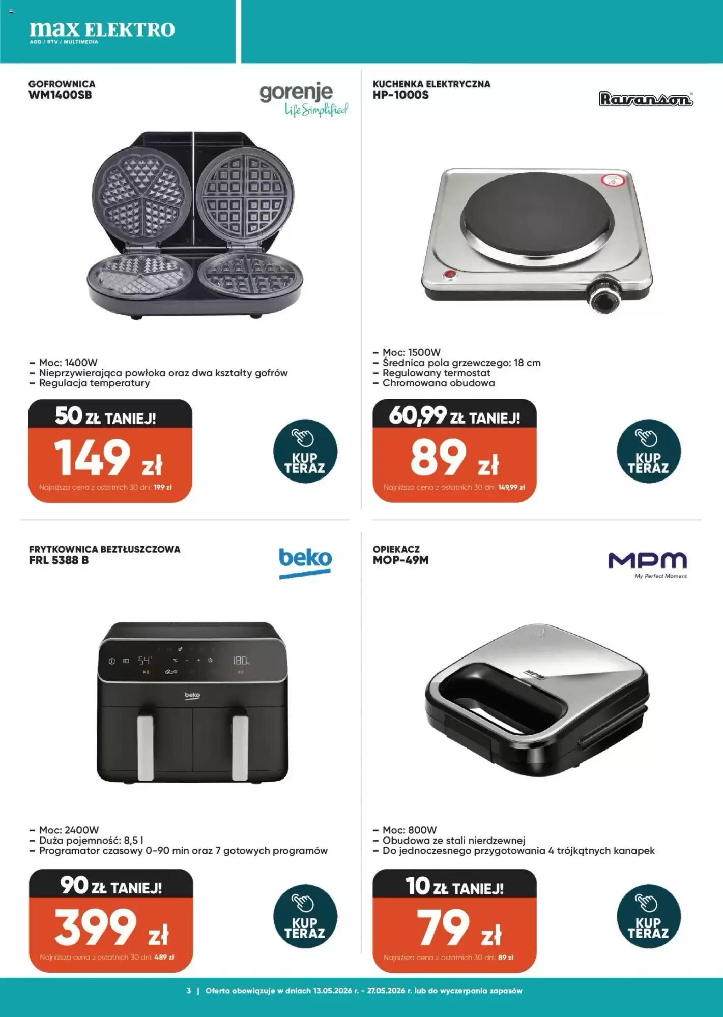 Gazetka promocyjna Max Elektro  ważna od 13.05.2026 - Strona 3.