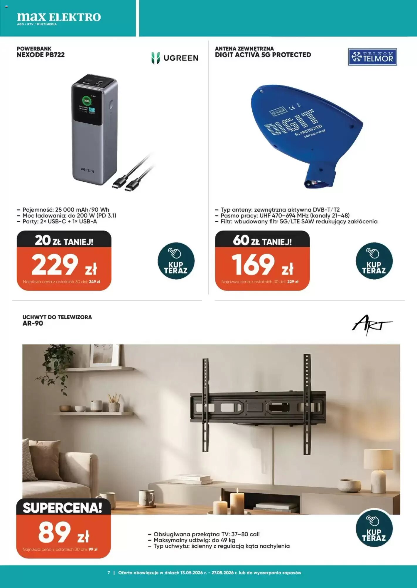Gazetka promocyjna Max Elektro  ważna od 13.05.2026 - Strona 7.