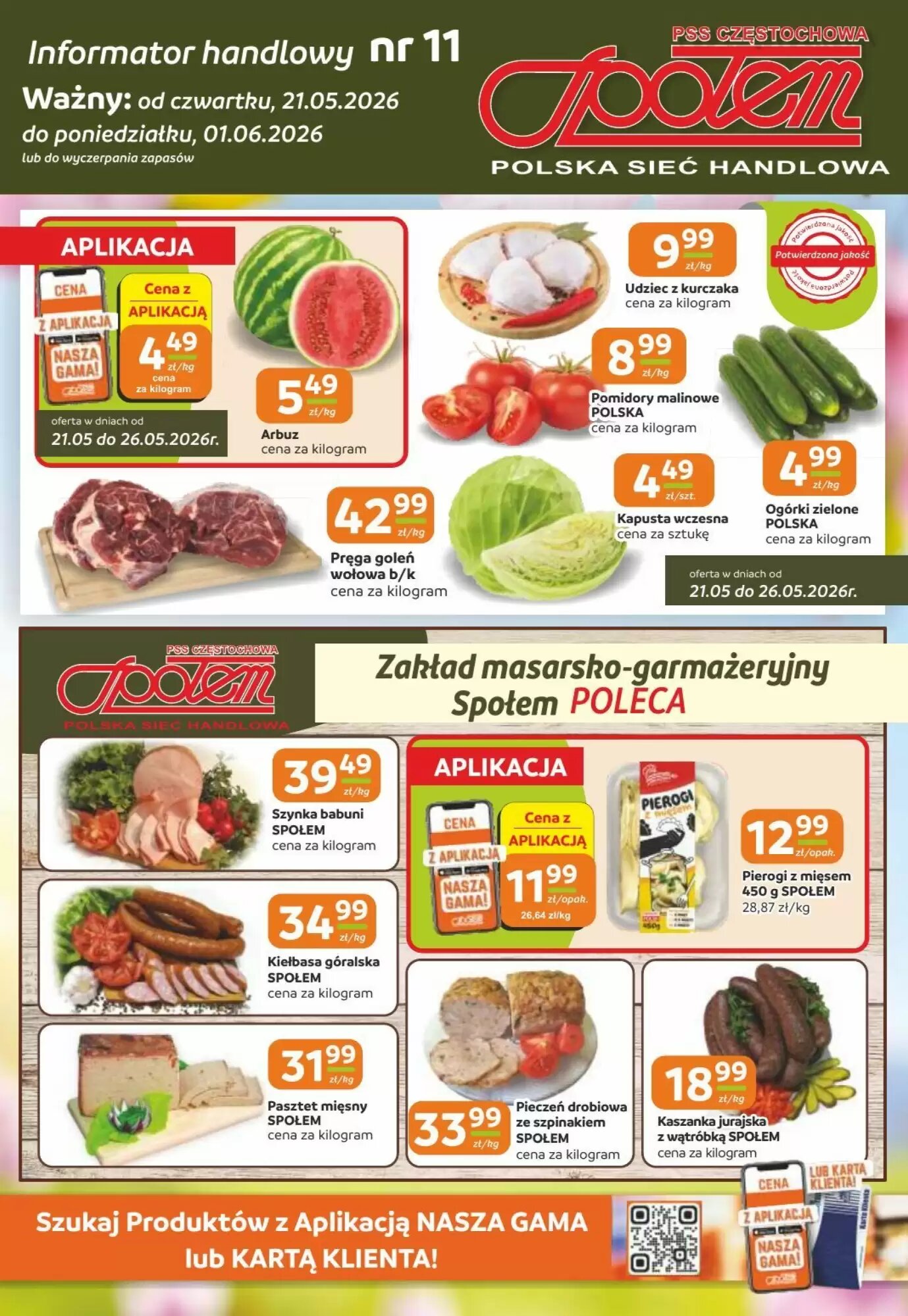 Gazetka promocyjna Społem  ważna od 21.05.2026 - Strona 1.