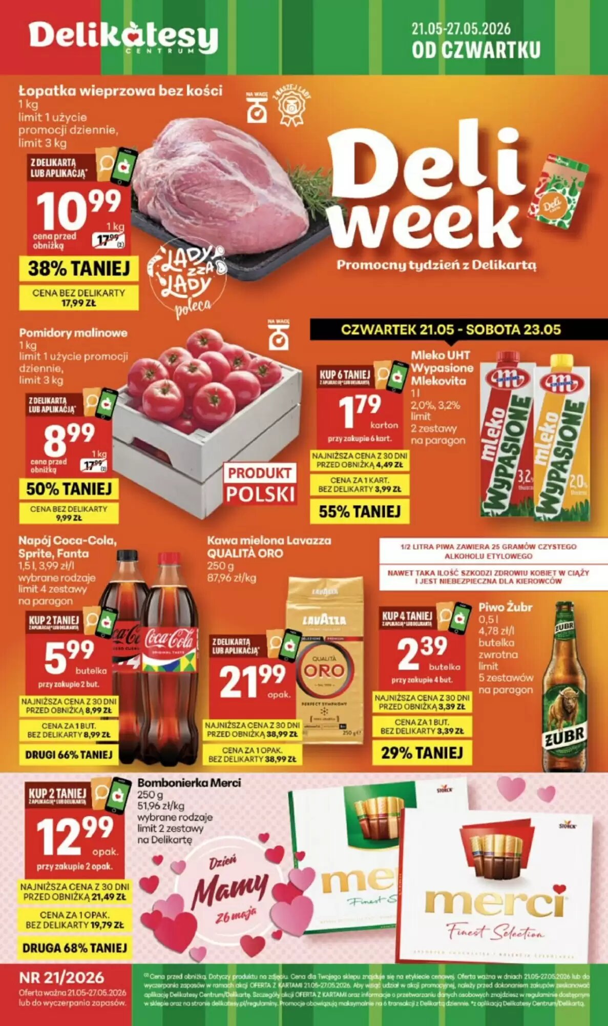 Gazetka promocyjna Delikatesy Centrum  ważna od 21.05.2026 - Strona 1.