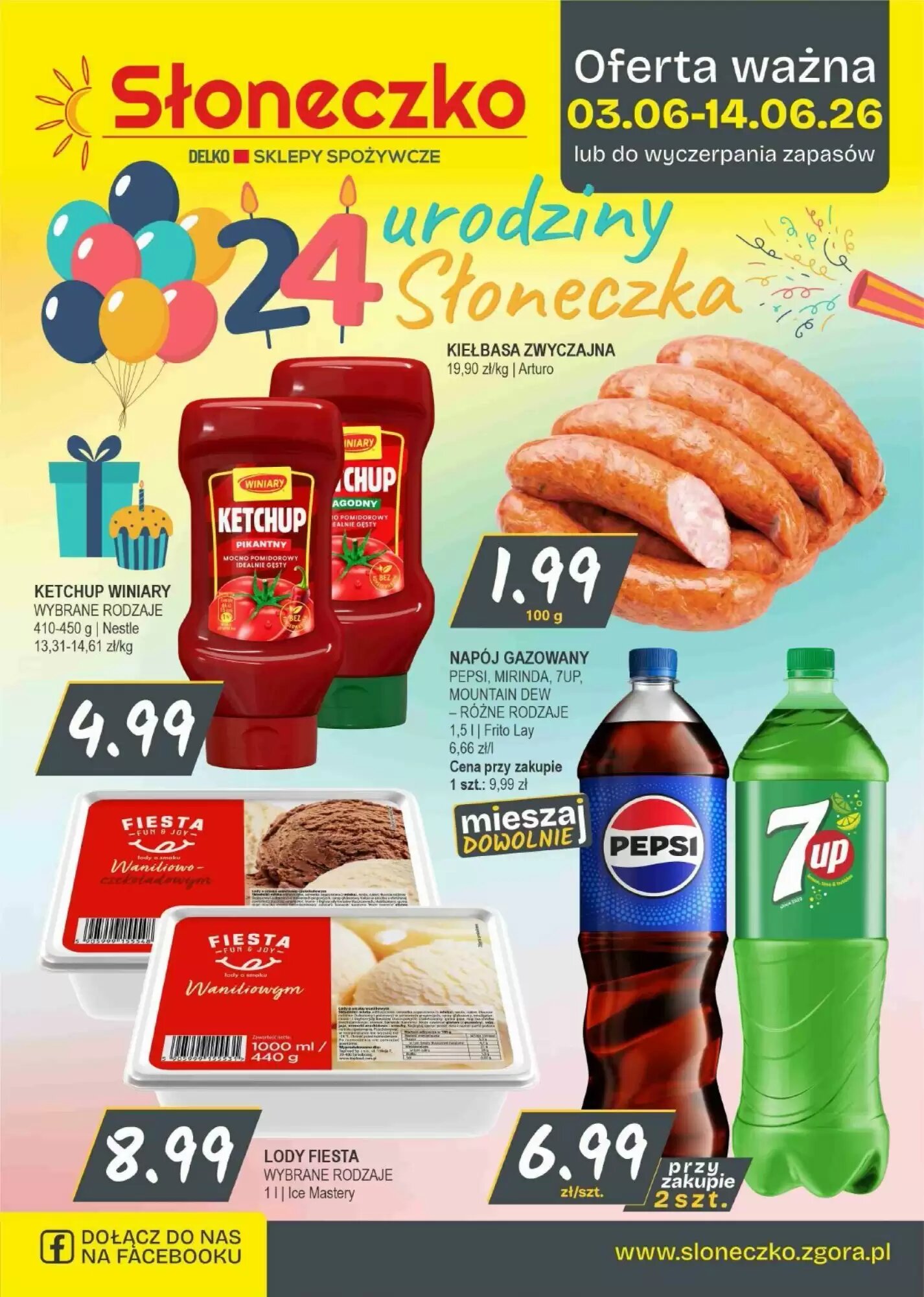 Gazetka promocyjna Słoneczko  ważna od 03.06.2026 - Strona 1.