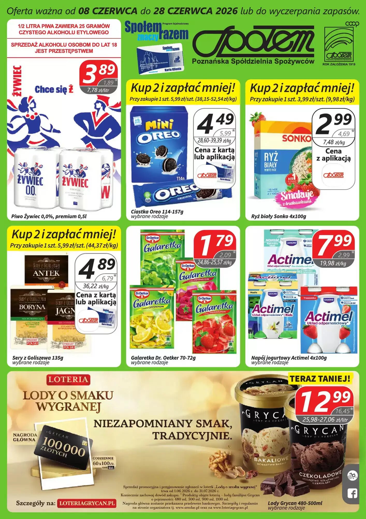 Gazetka promocyjna Społem  ważna od 08.06.2026 - Strona 1.