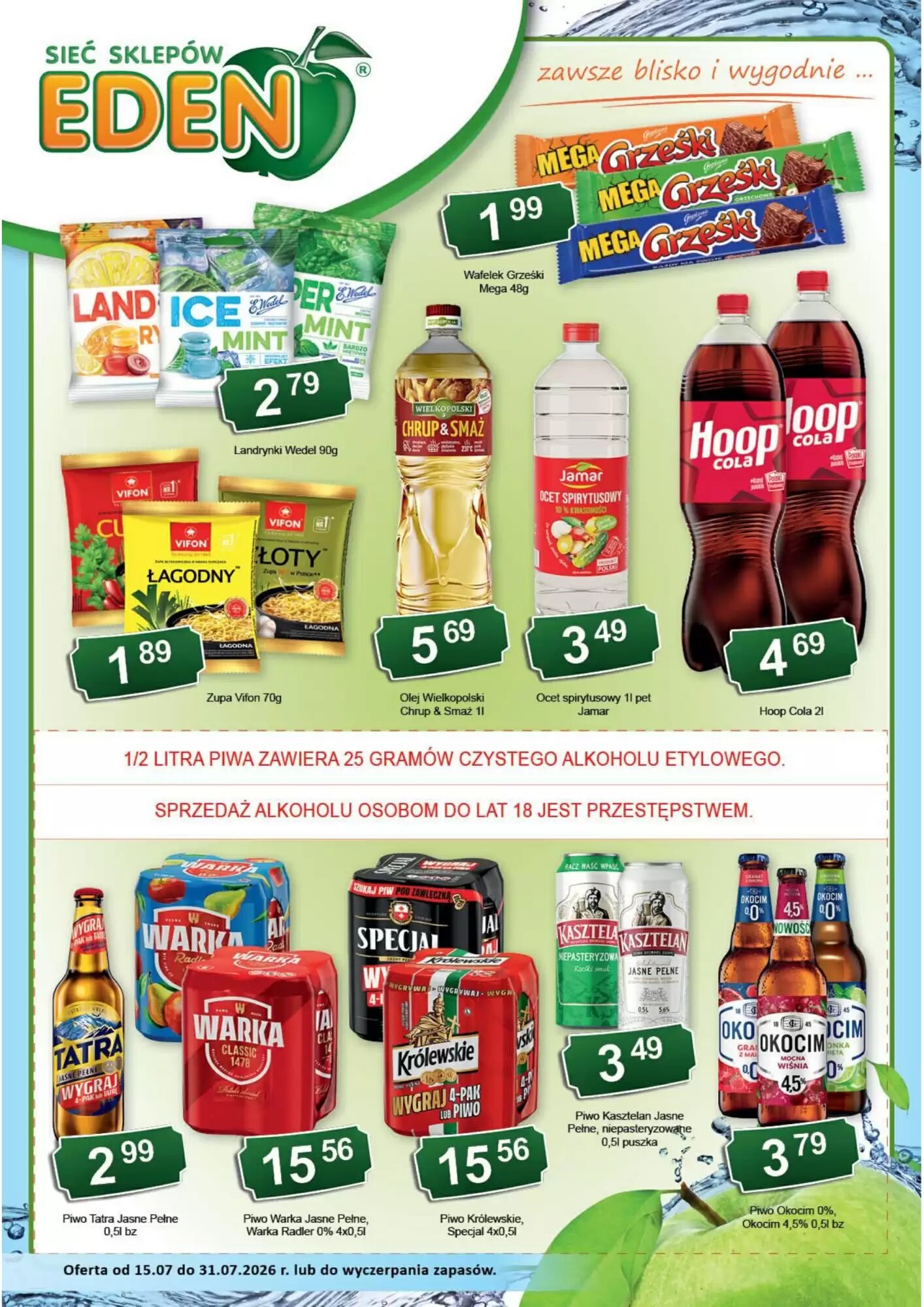 Gazetka promocyjna Eden ważna od 15.07.2026 - Strona 1.