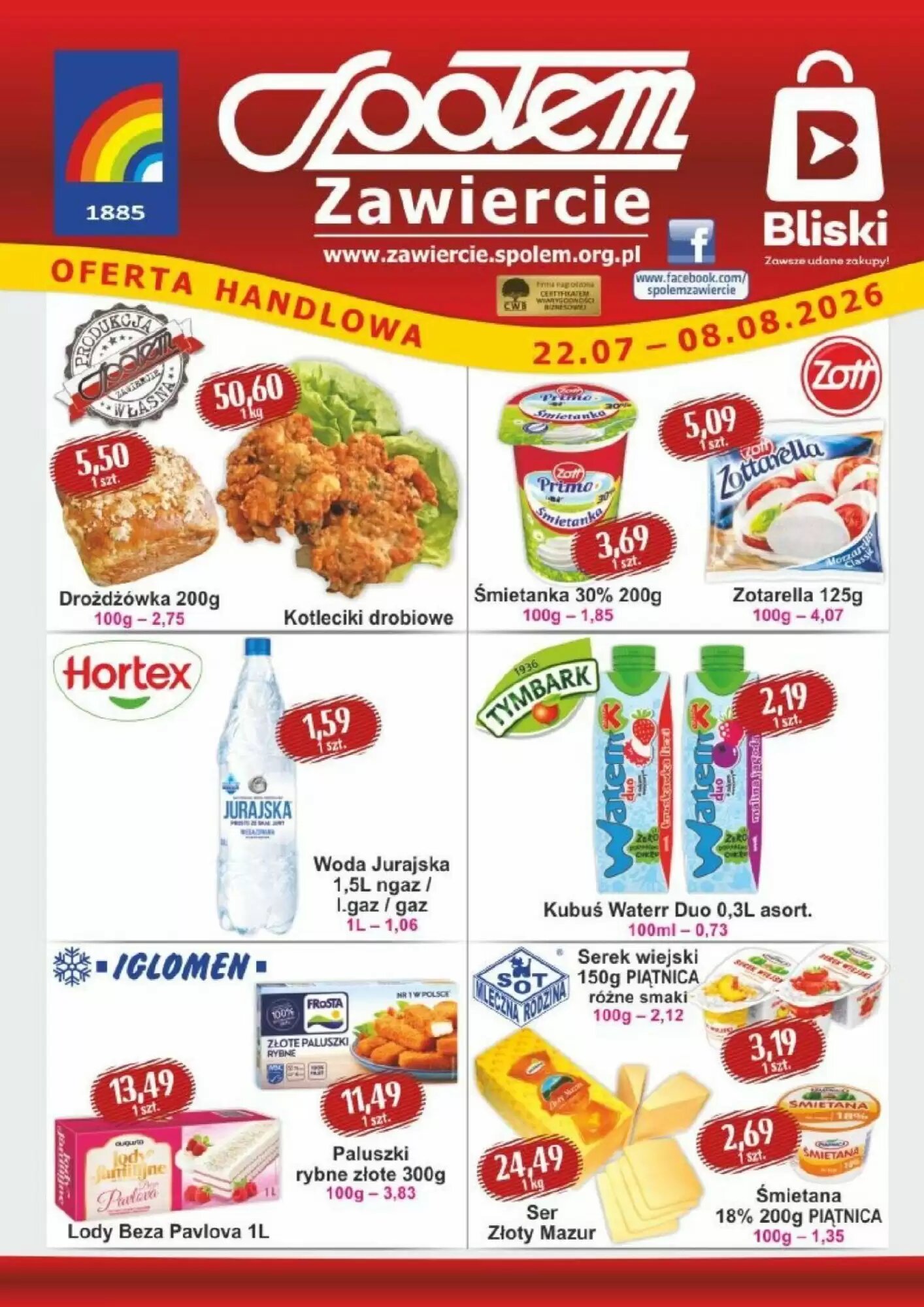 Gazetka promocyjna Społem  ważna od 22.07.2026 - Strona 1.