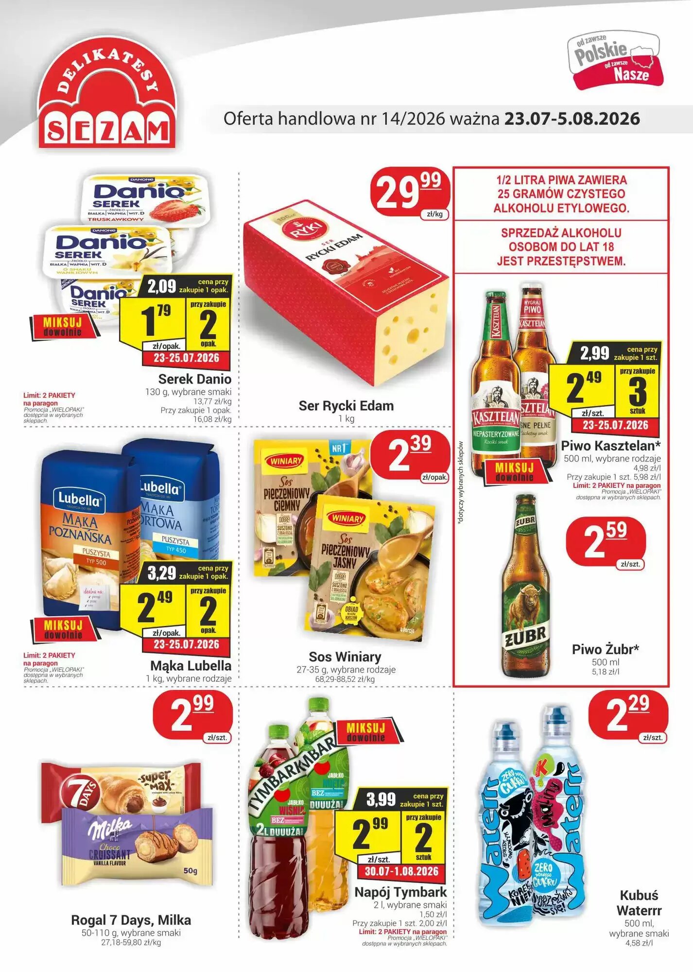 Gazetka promocyjna Delikatesy Sezam  ważna od 23.07.2026 - Strona 1.