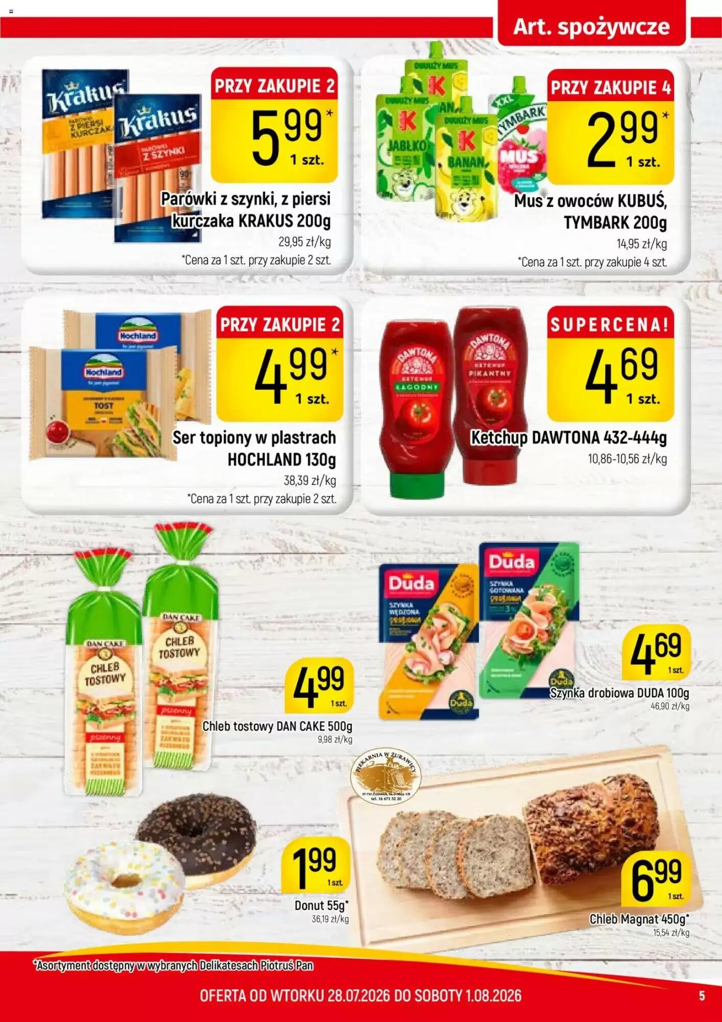 Gazetka promocyjna Delikatesy Piotruś Pan  ważna od 28.07.2026 - Strona 5.