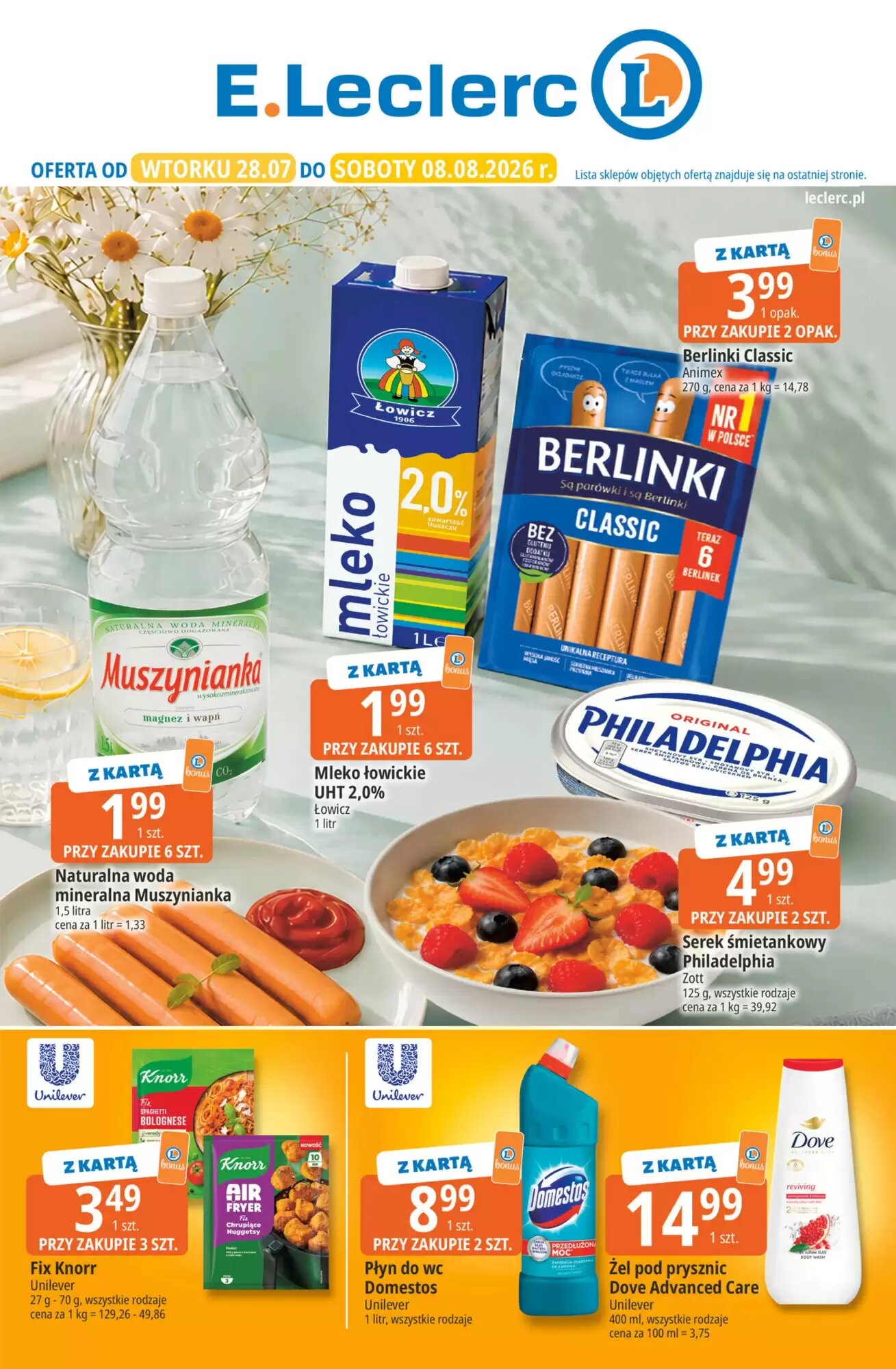 Gazetka promocyjna E.Leclerc ważna od 28.07.2026 - Strona 1.