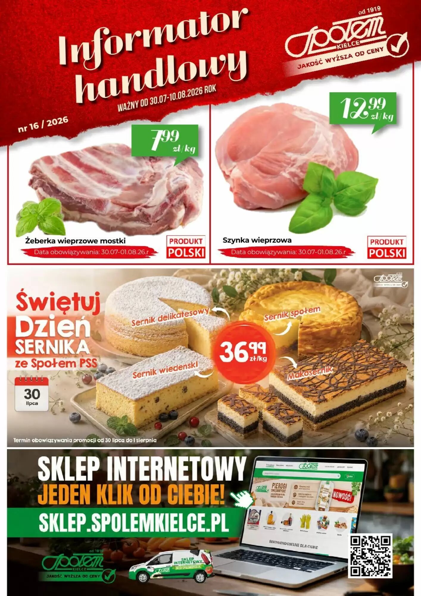 Gazetka promocyjna Społem  ważna od 30.07.2026 - Strona 1.