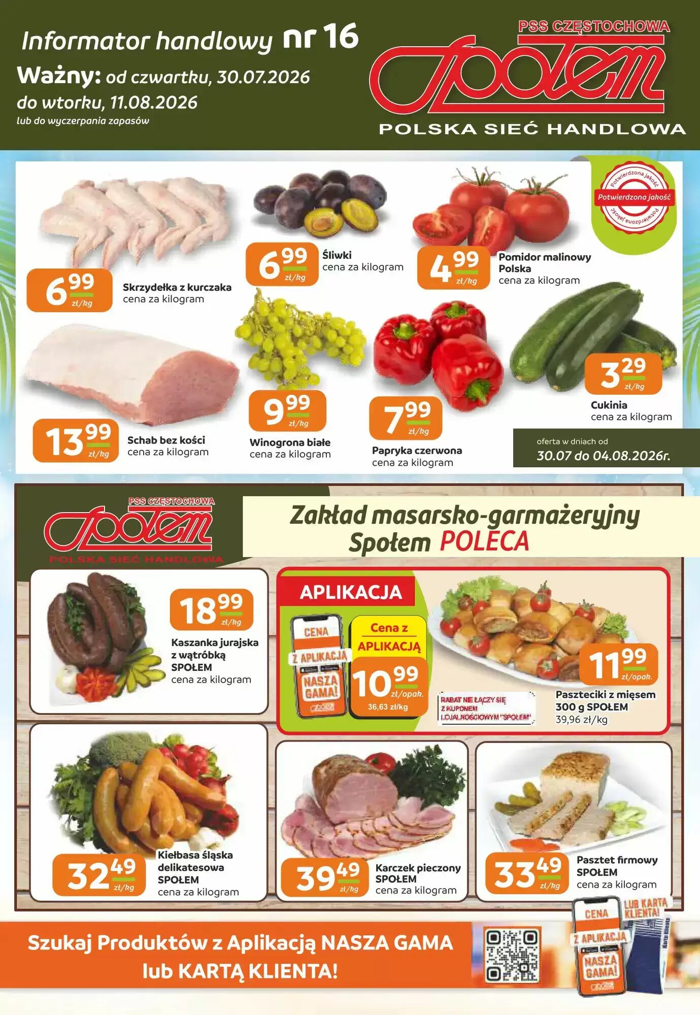 Gazetka promocyjna Społem  ważna od 30.07.2026 - Strona 1.