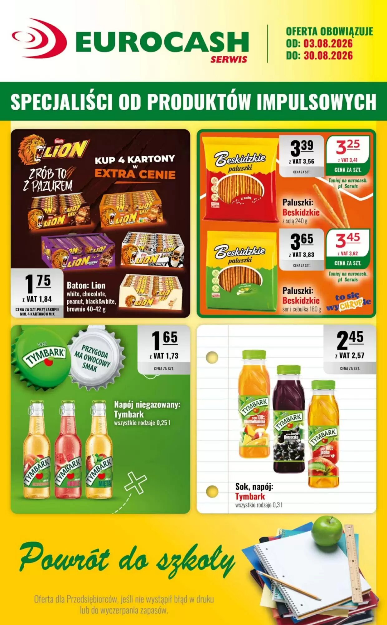 Gazetka promocyjna Eurocash ważna od 03.08.2026 - Strona 1.