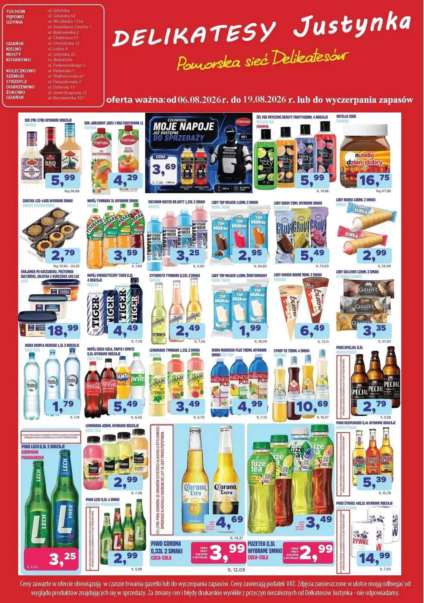 Gazetka promocyjna Delikatesy Justynka  ważna od 06.08.2026 - Strona 6.