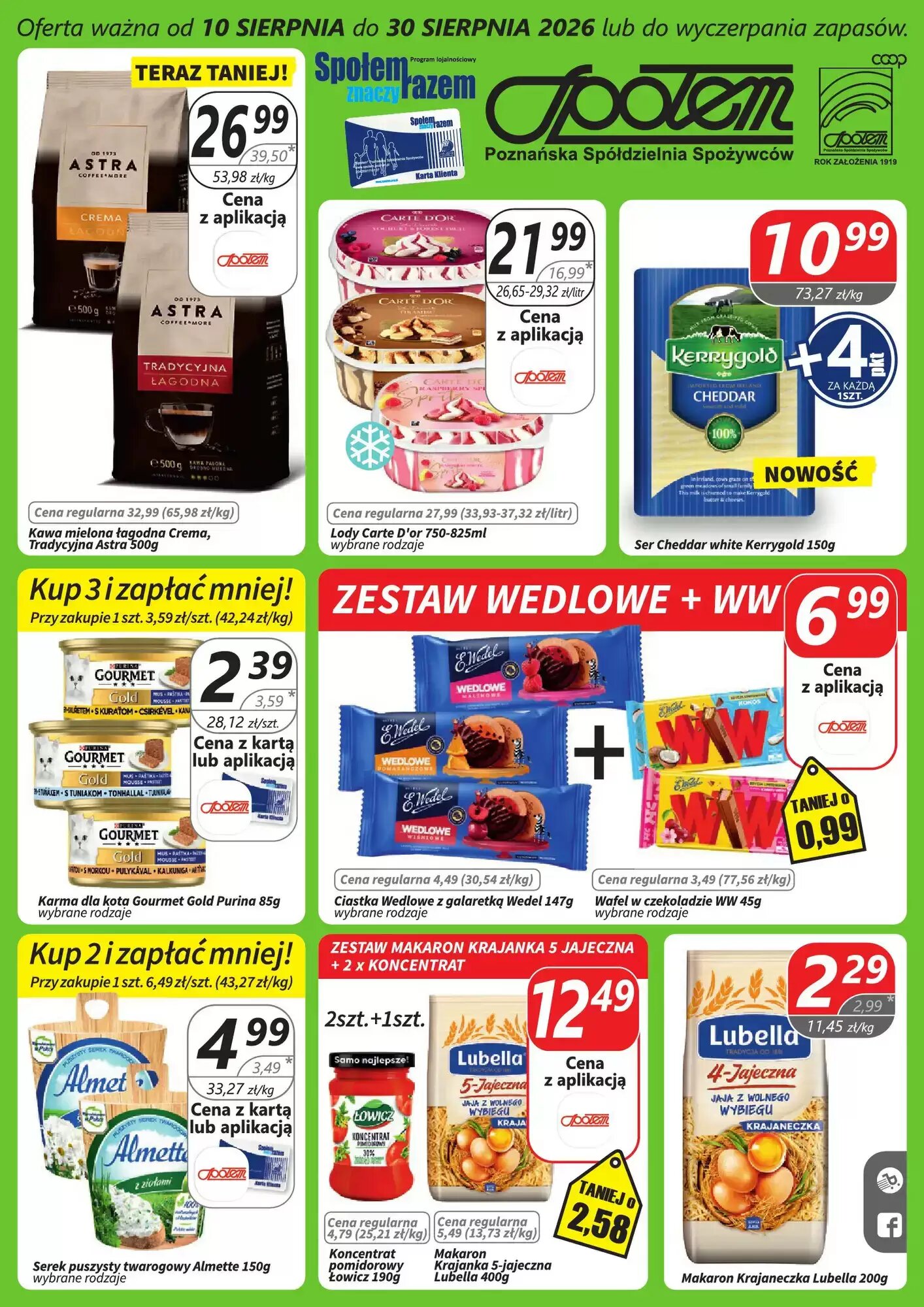 Gazetka promocyjna Społem  ważna od 10.08.2026 - Strona 1.