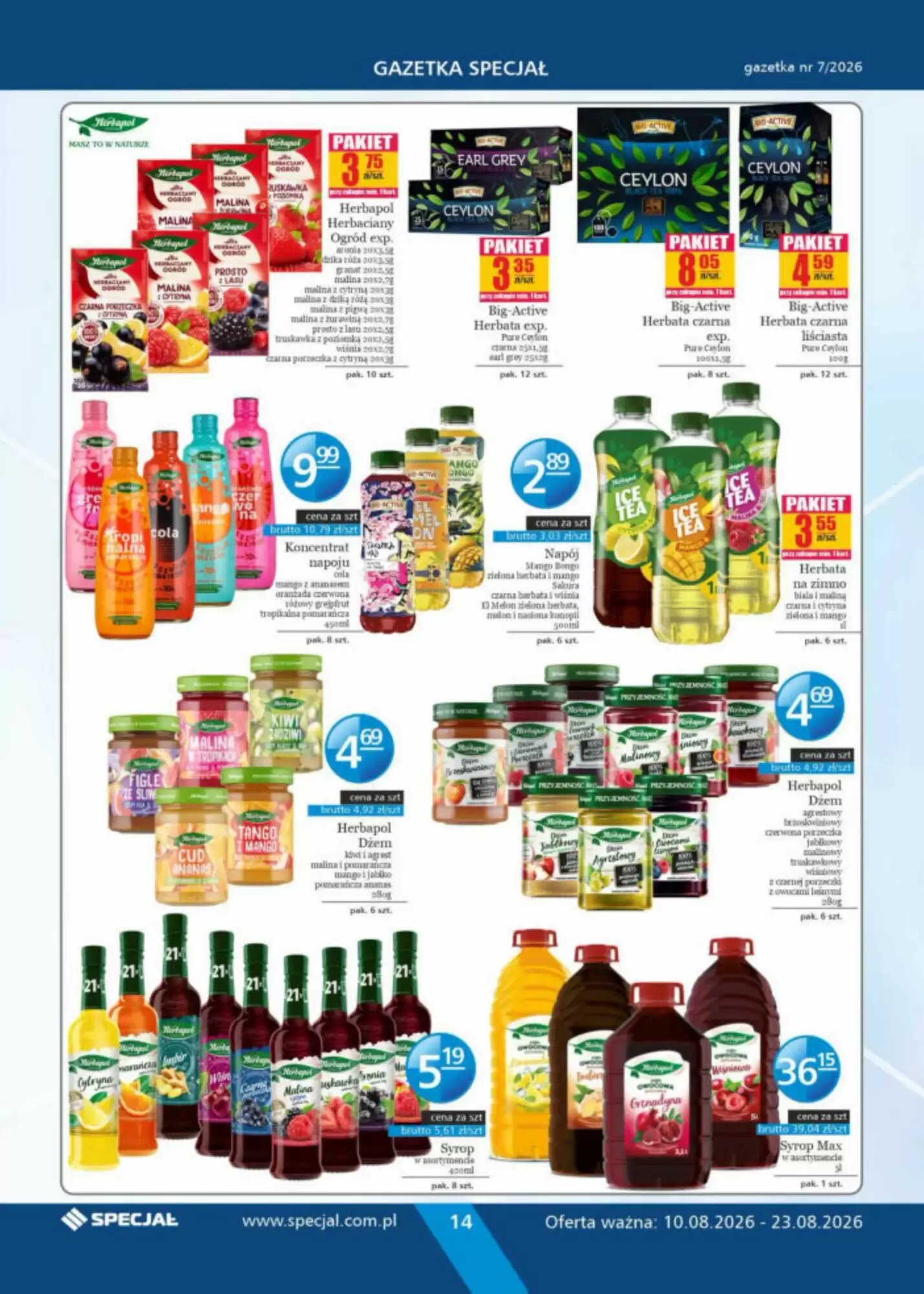 Gazetka promocyjna Specjał  ważna od 10.08.2026 - Strona 14.