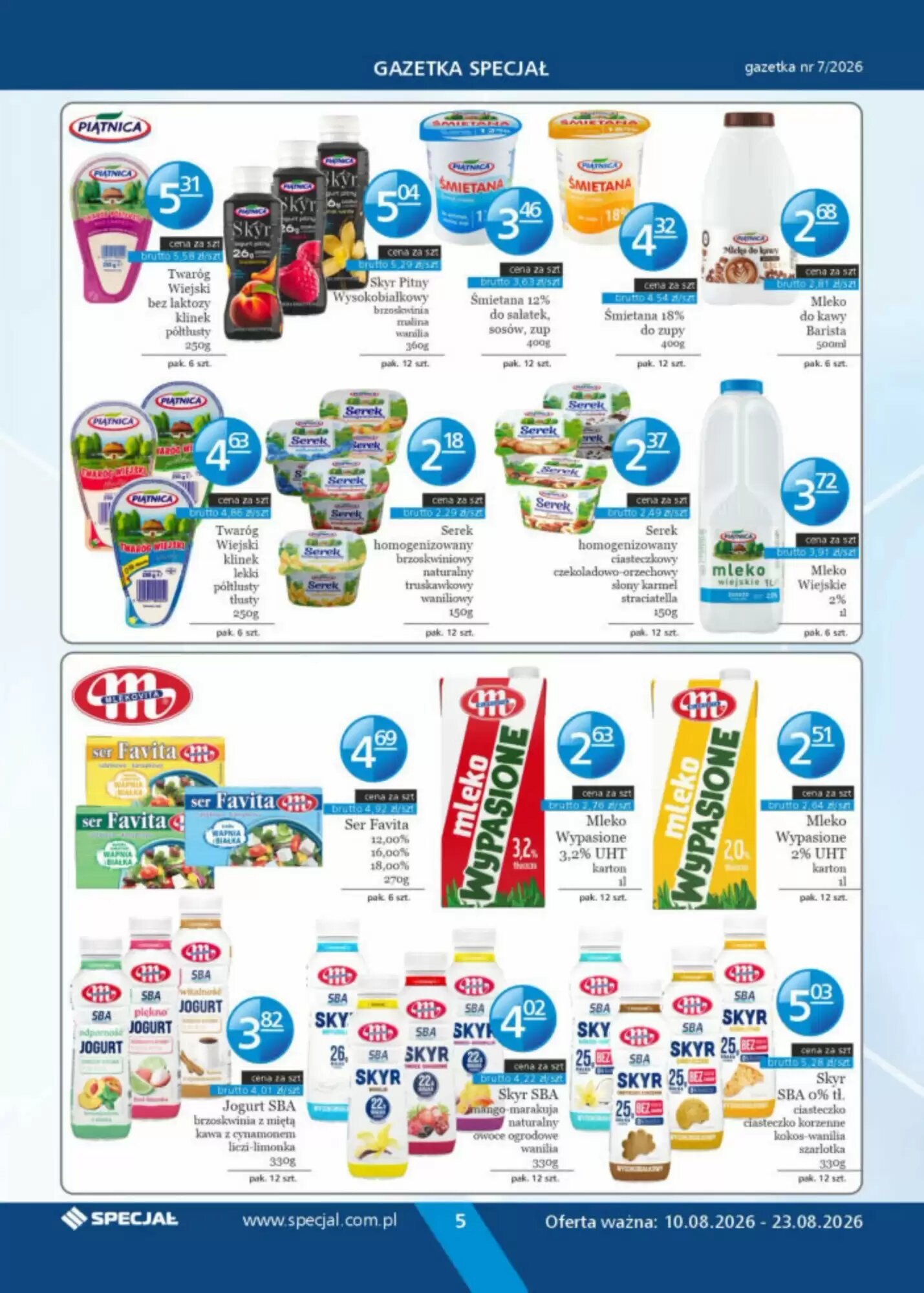 Gazetka promocyjna Specjał  ważna od 10.08.2026 - Strona 5.