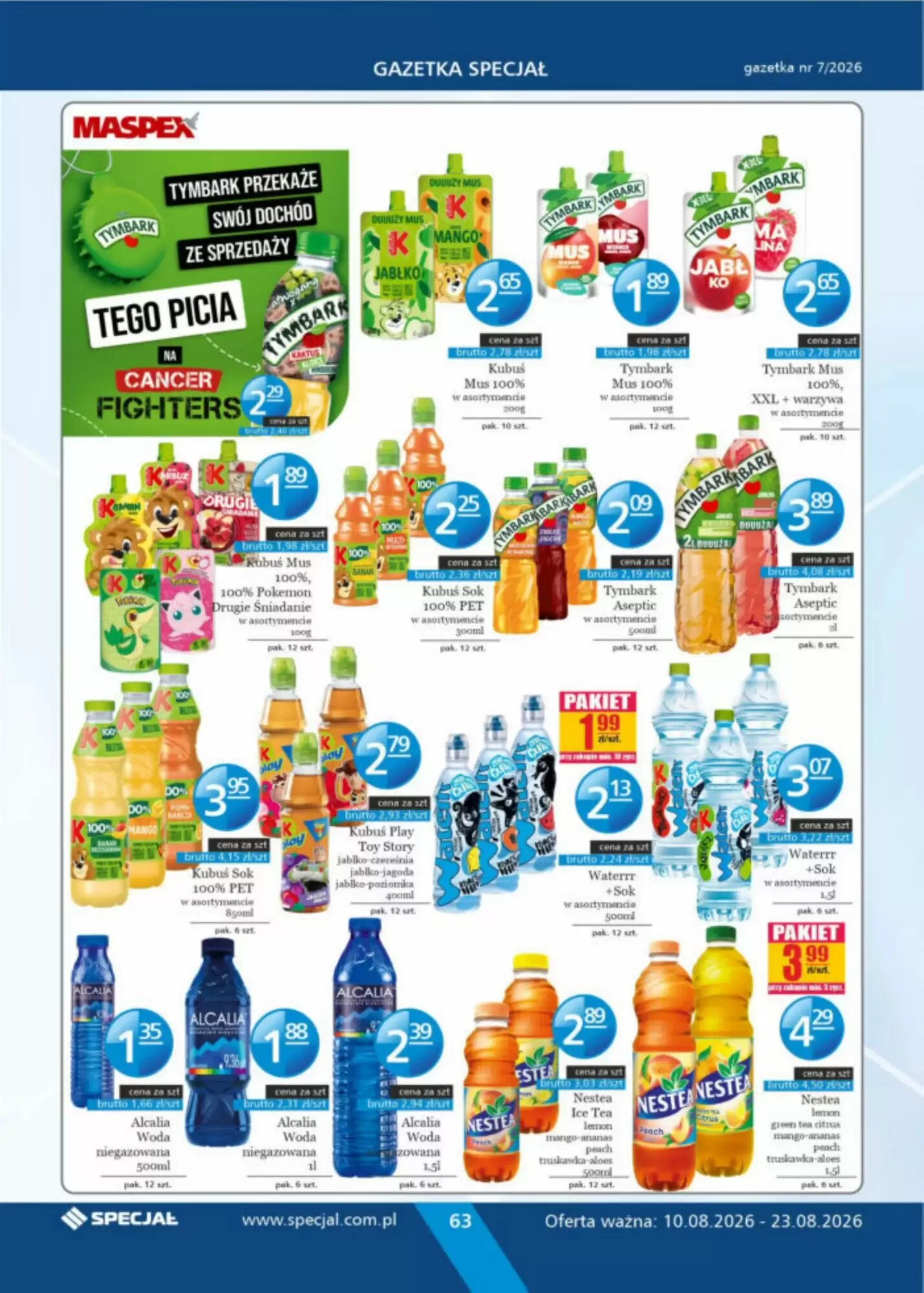 Gazetka promocyjna Specjał  ważna od 10.08.2026 - Strona 63.