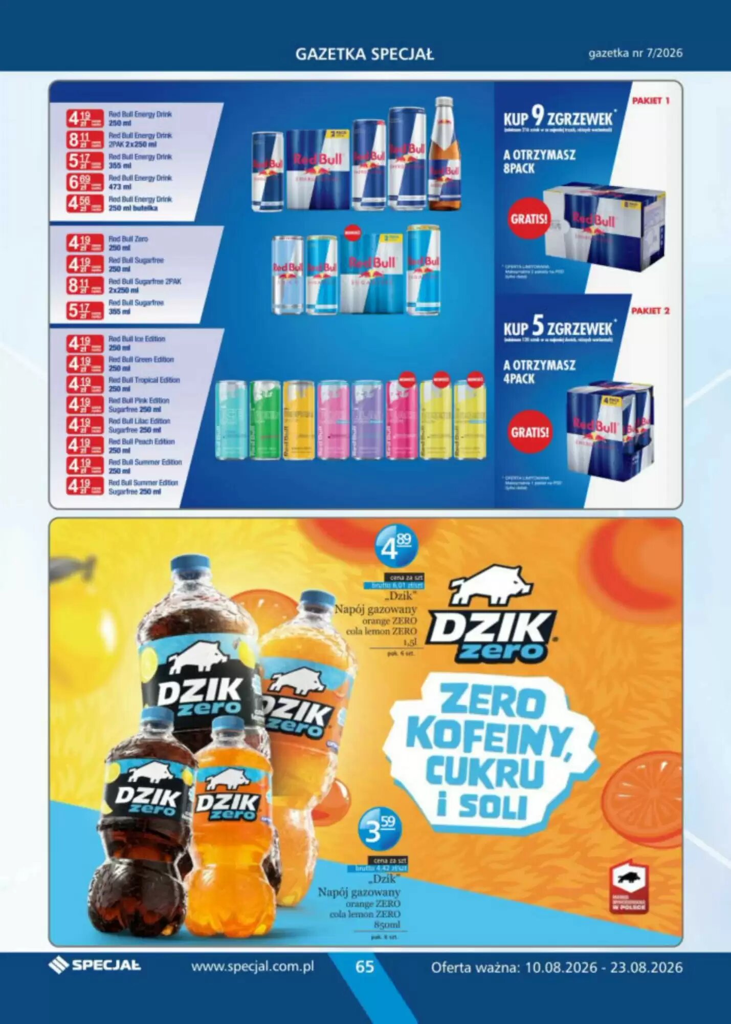 Gazetka promocyjna Specjał  ważna od 10.08.2026 - Strona 65.