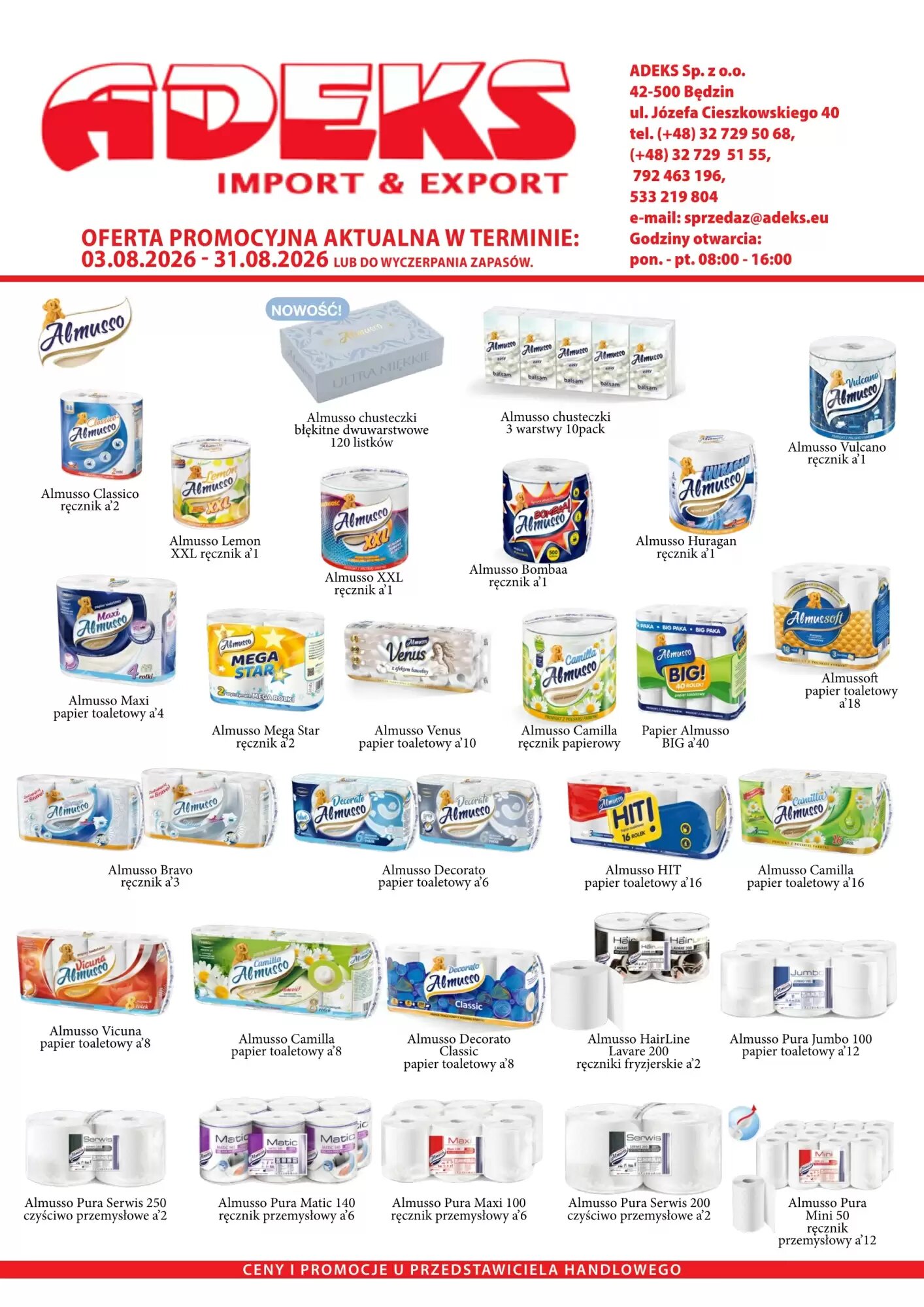 Gazetka promocyjna ADEKS  ważna od 10.08.2026 - Strona 1.