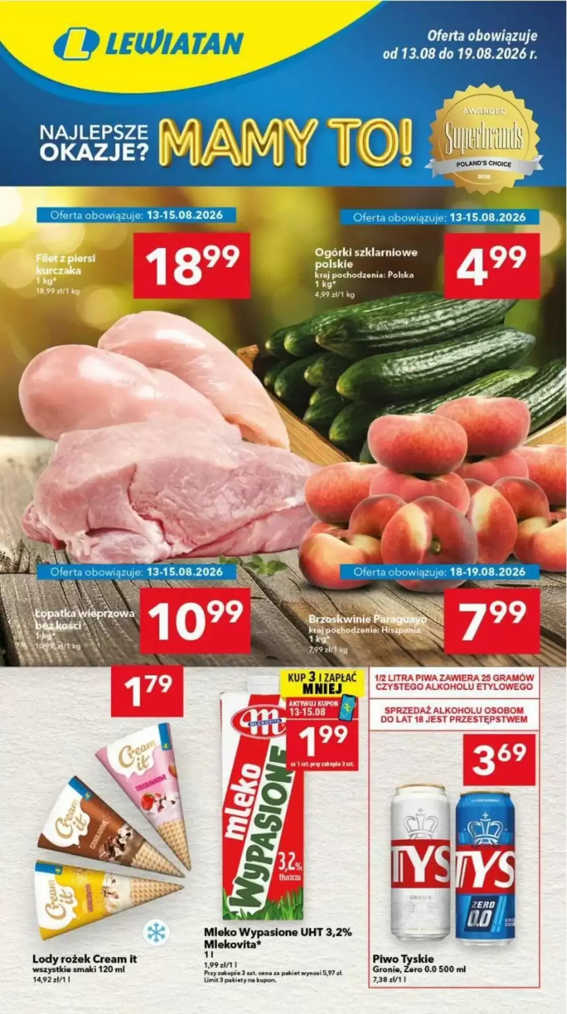 Gazetka promocyjna Lewiatan  ważna od 13.08.2026 - Strona 1.