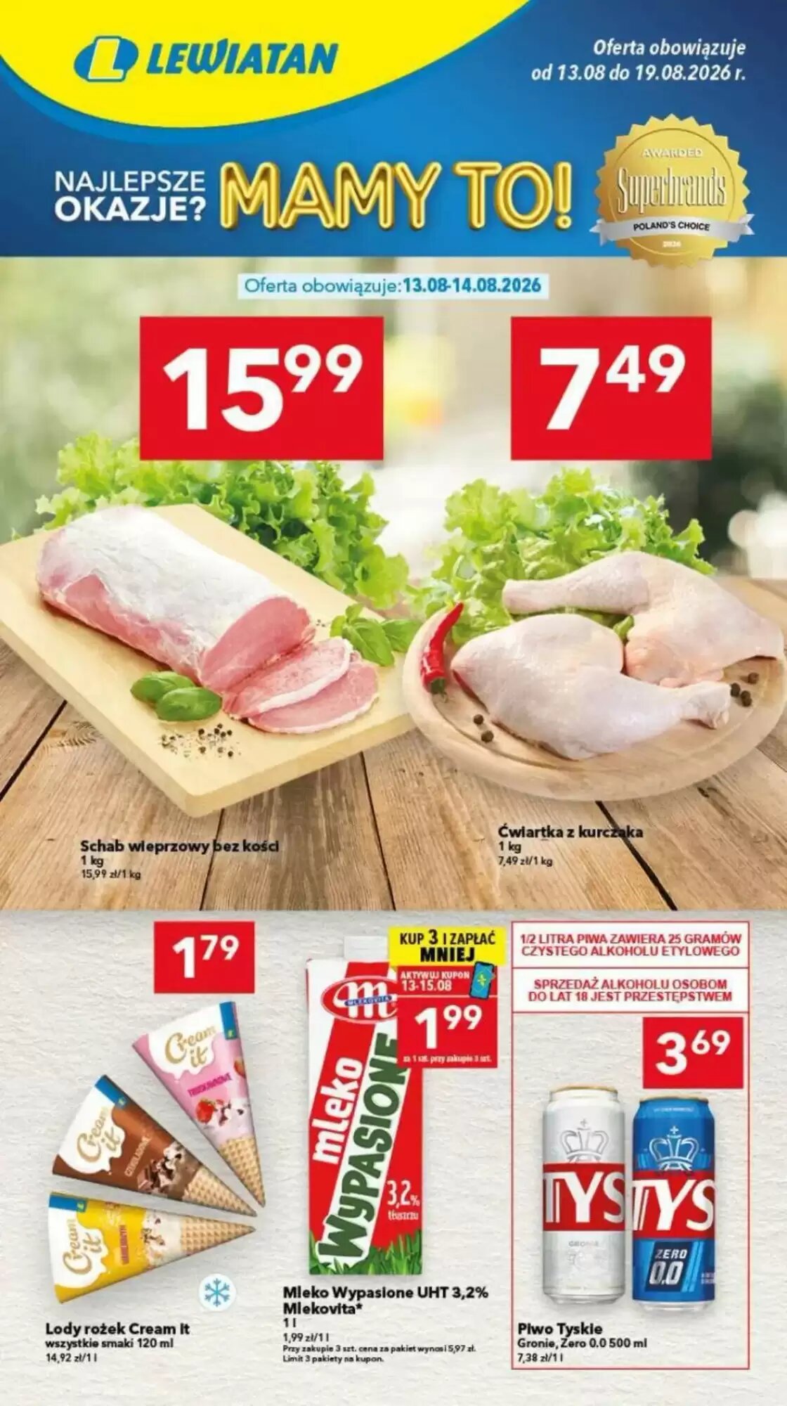 Gazetka promocyjna Lewiatan  ważna od 13.08.2026 - Strona 1.