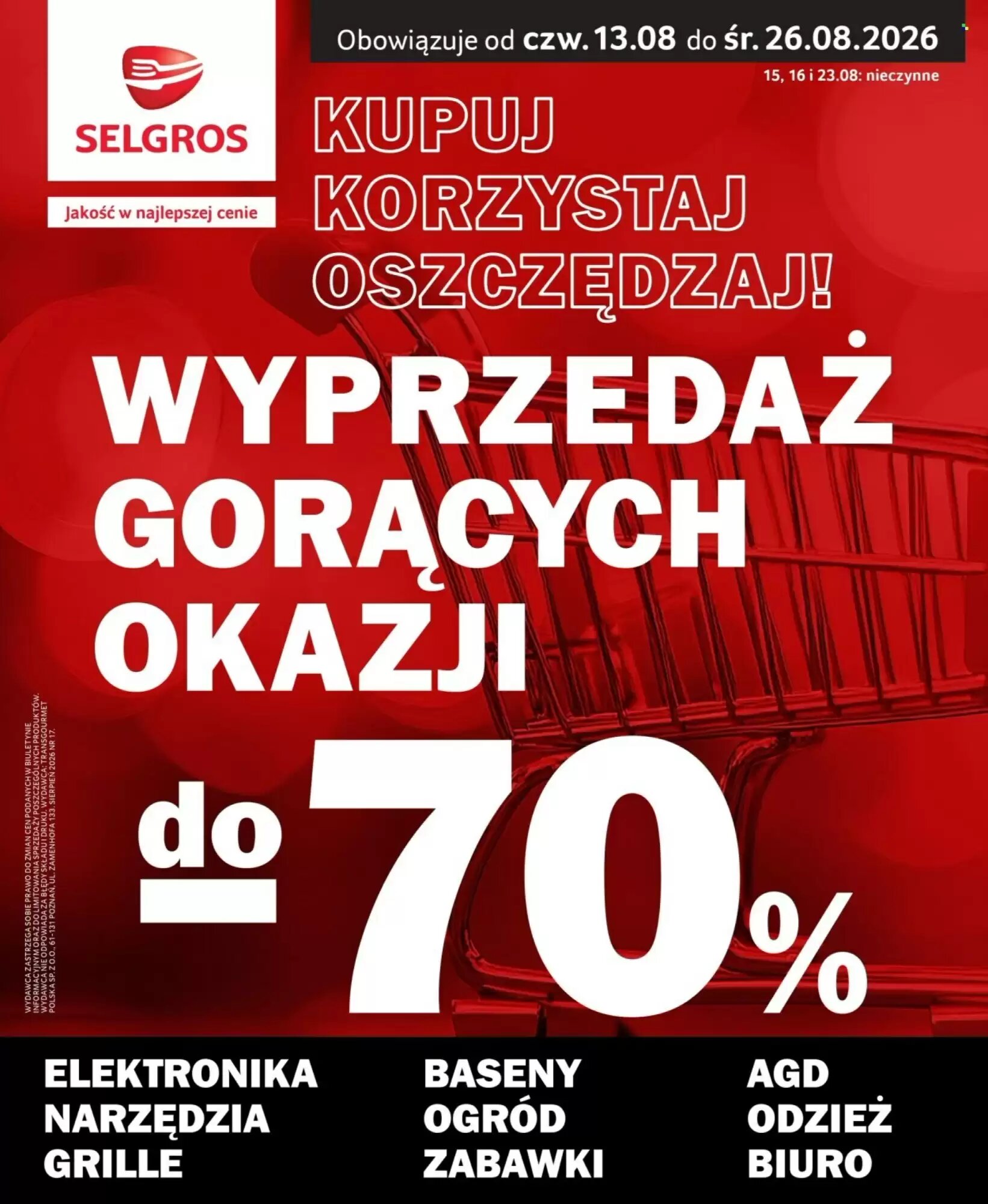 Gazetka promocyjna Selgros  ważna od 13.08.2026 - Strona 1.
