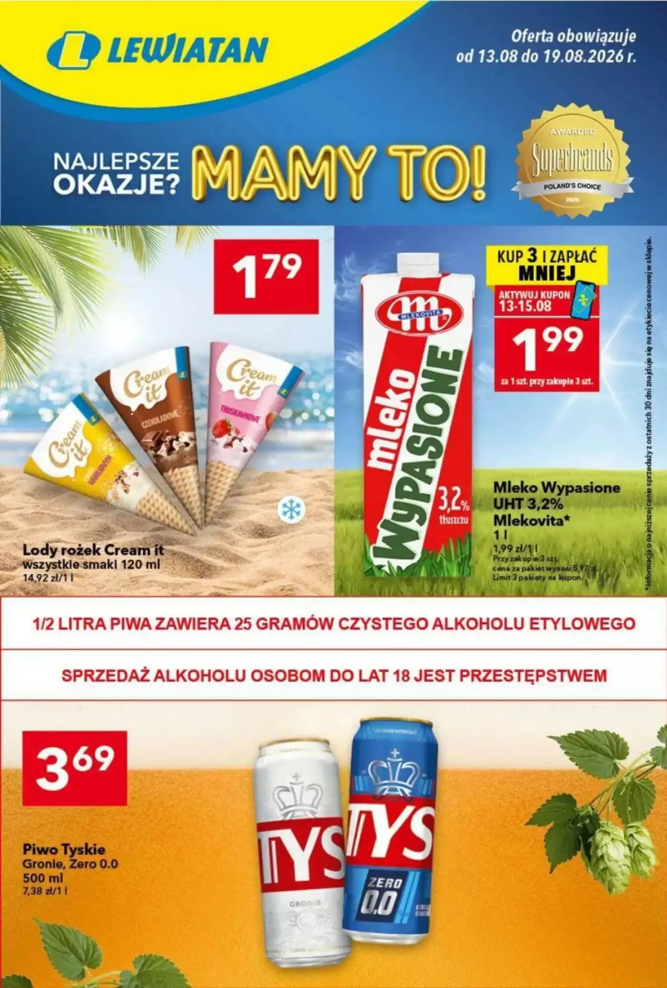 Gazetka promocyjna Lewiatan  ważna od 13.08.2026 - Strona 1.
