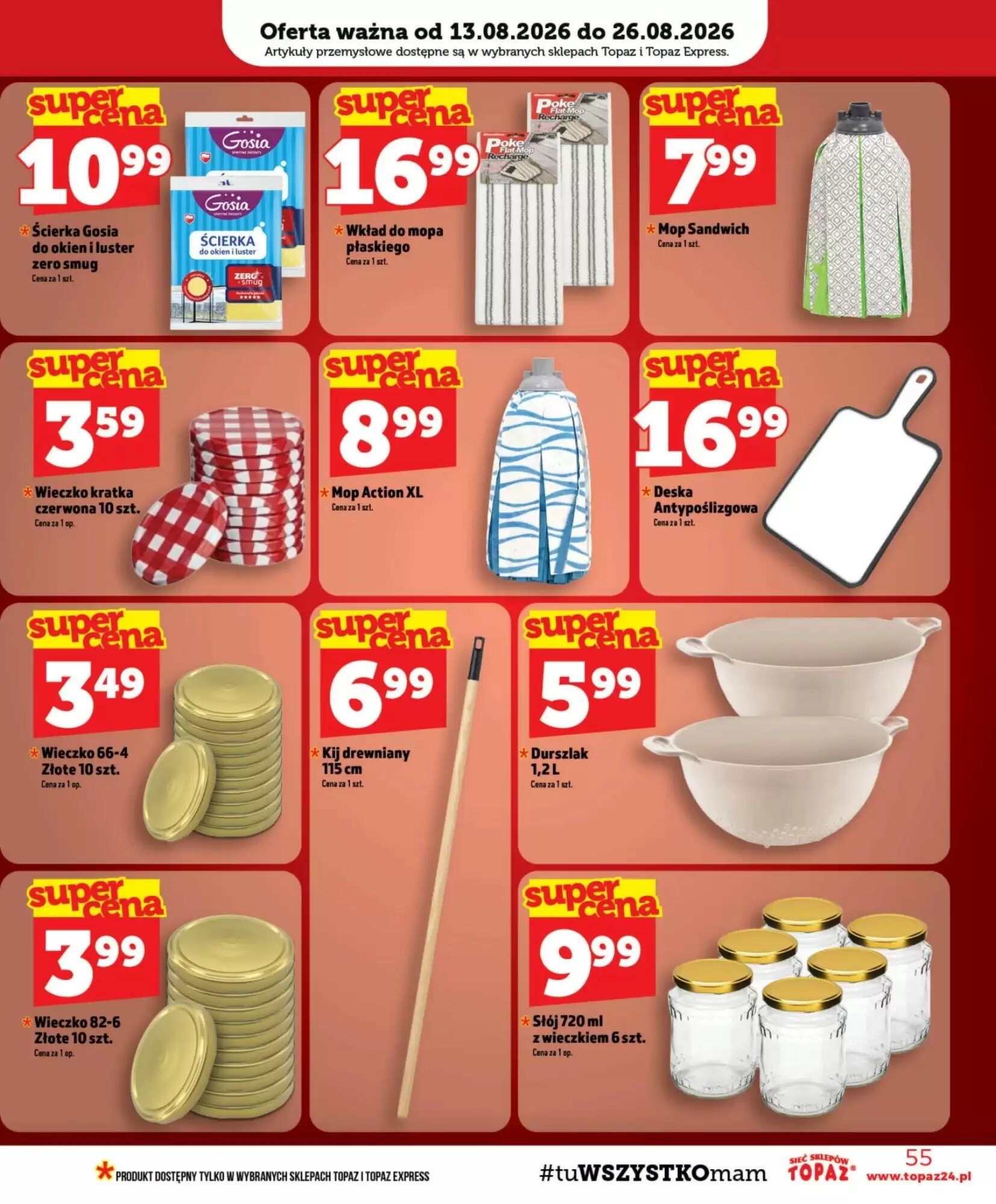 Gazetka promocyjna Topaz  ważna od 13.08.2026 - Strona 55.