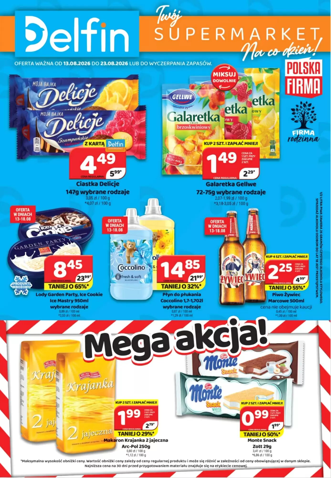 Gazetka promocyjna Delfin  ważna od 13.08.2026 - Strona 1.