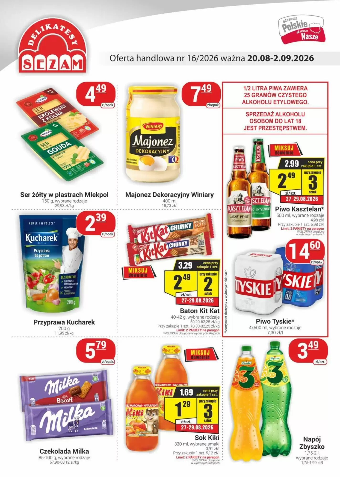 Gazetka promocyjna Delikatesy Sezam  ważna od 20.08.2026 - Strona 1.