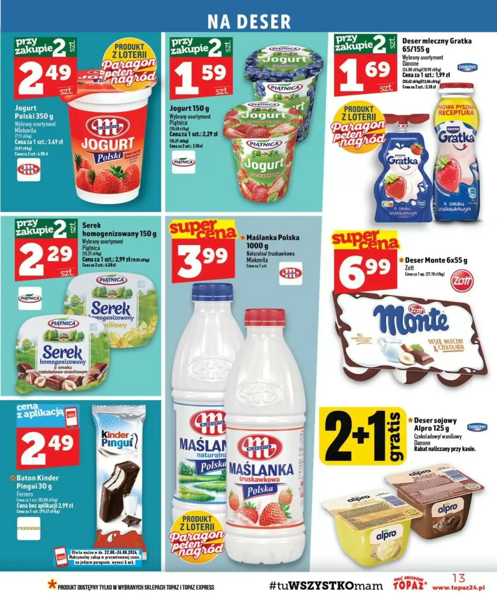 Gazetka promocyjna Topaz  ważna od 21.08.2026 - Strona 13.
