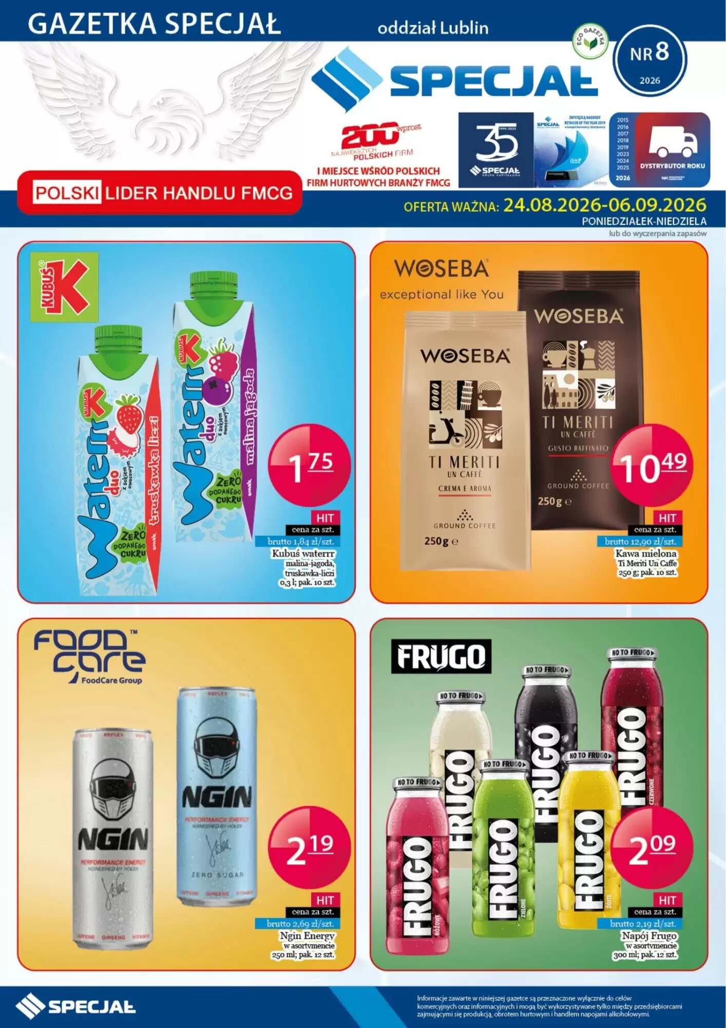 Gazetka promocyjna Specjał ważna od 24.08.2026 - Strona 1.