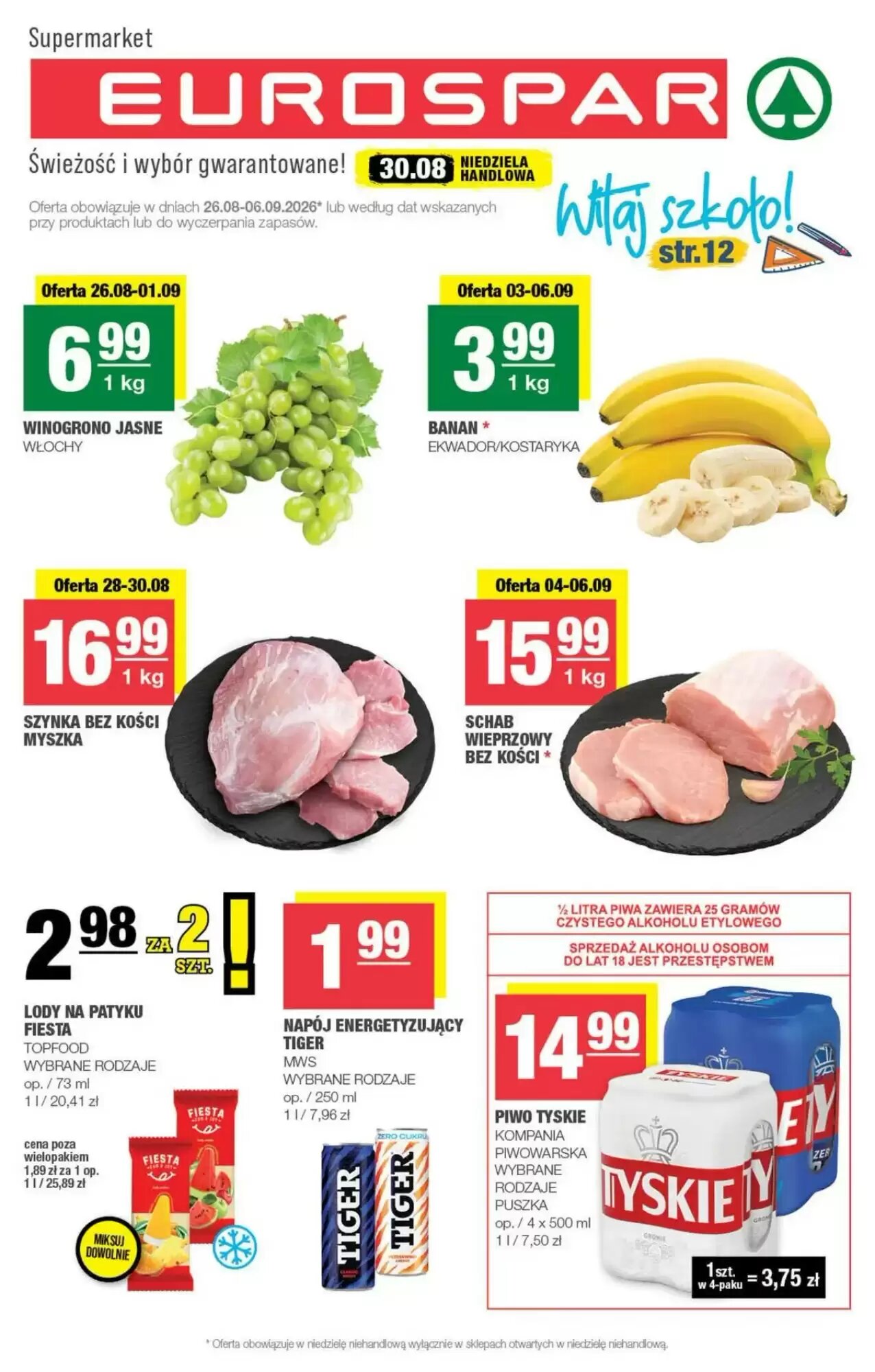 Gazetka promocyjna Eurospar ważna od 26.08.2026 - Strona 1.