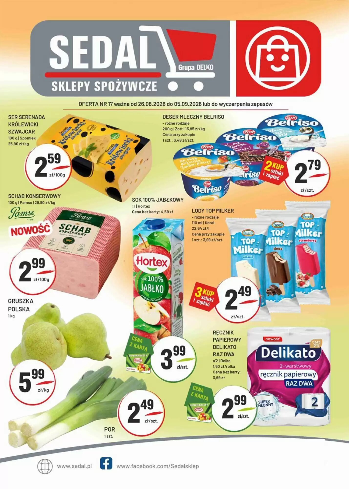 Gazetka promocyjna Sedal ważna od 26.08.2026 - Strona 1.