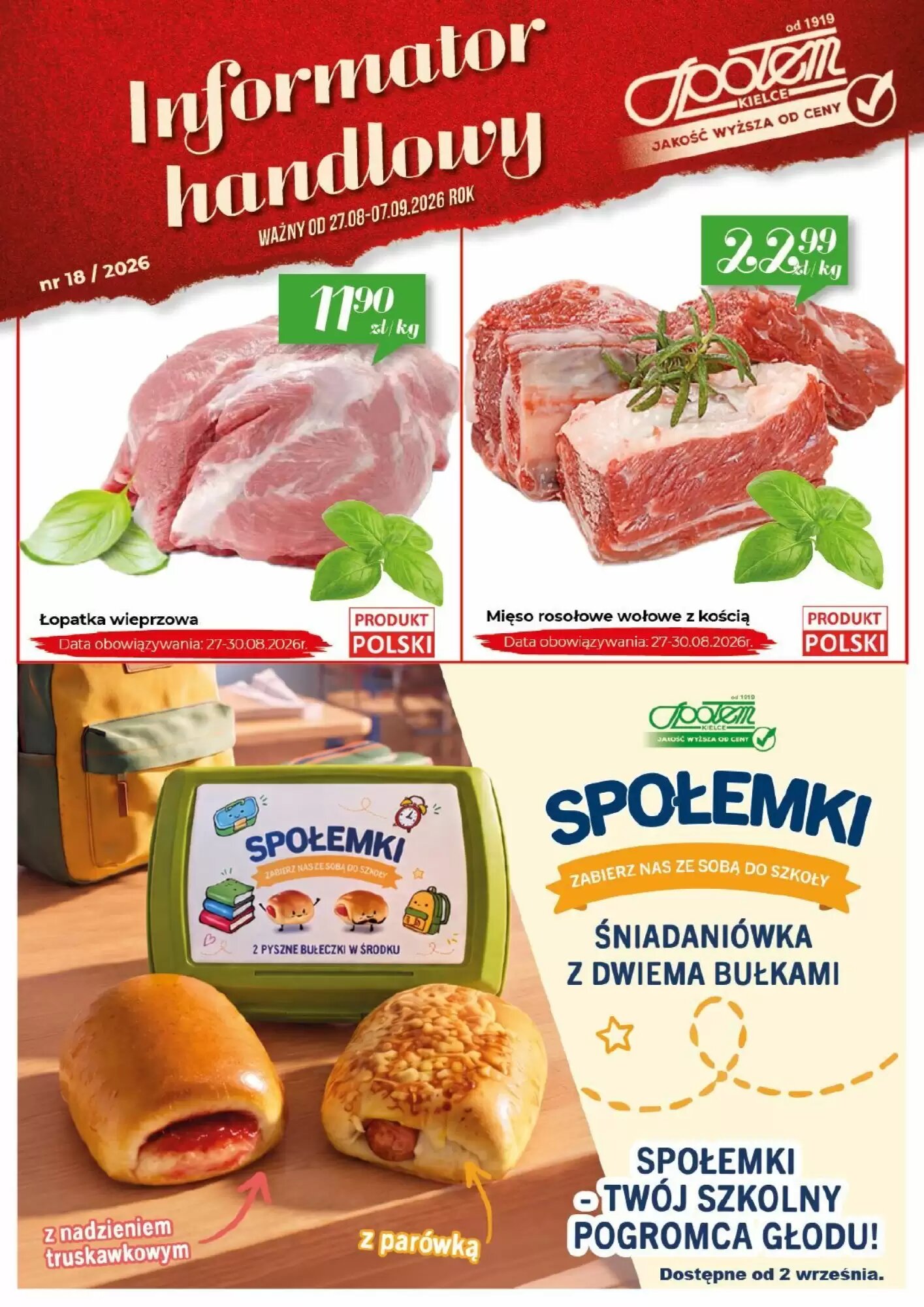 Gazetka promocyjna Społem  ważna od 27.08.2026 - Strona 1.