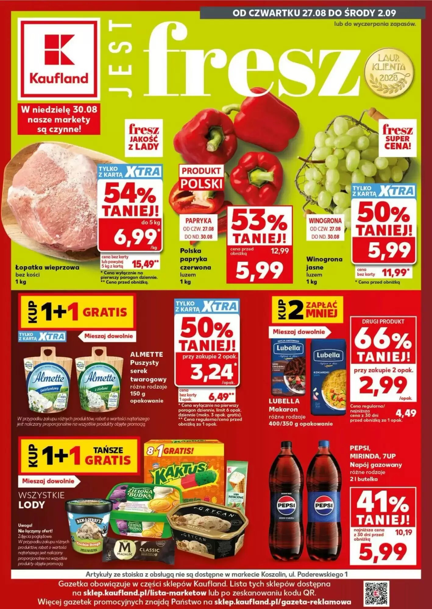 Gazetka promocyjna Kaufland ważna od 27.08.2026 - Strona 1.