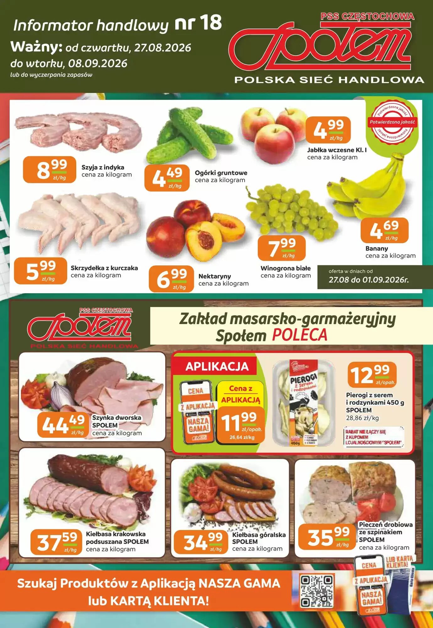 Gazetka promocyjna Społem ważna od 27.08.2026 - Strona 1.