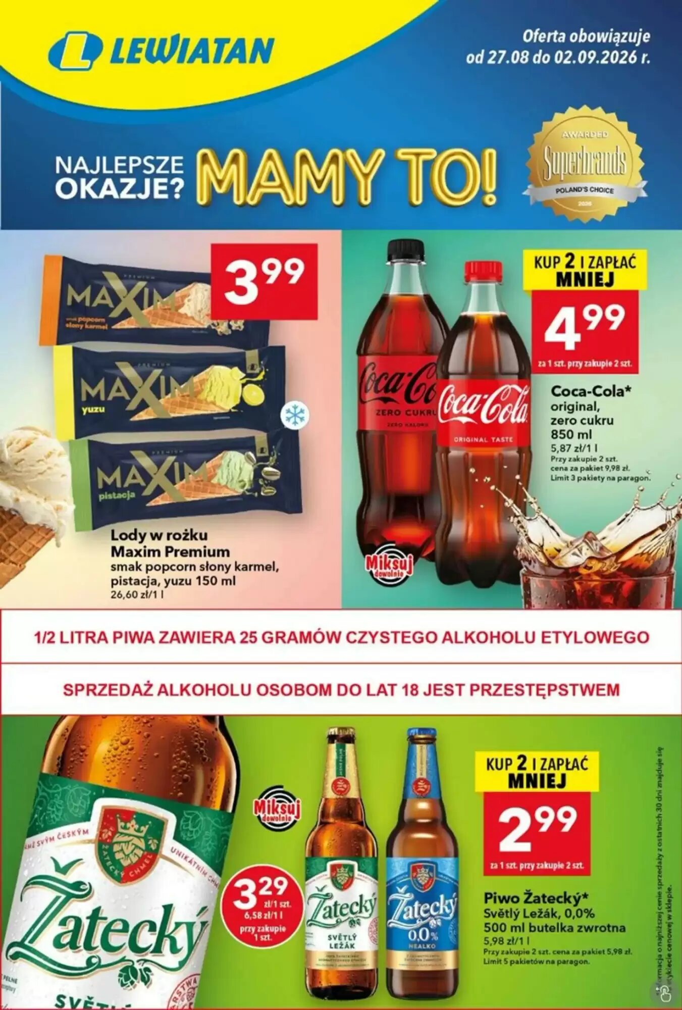 Gazetka promocyjna Lewiatan ważna od 27.08.2026 - Strona 1.