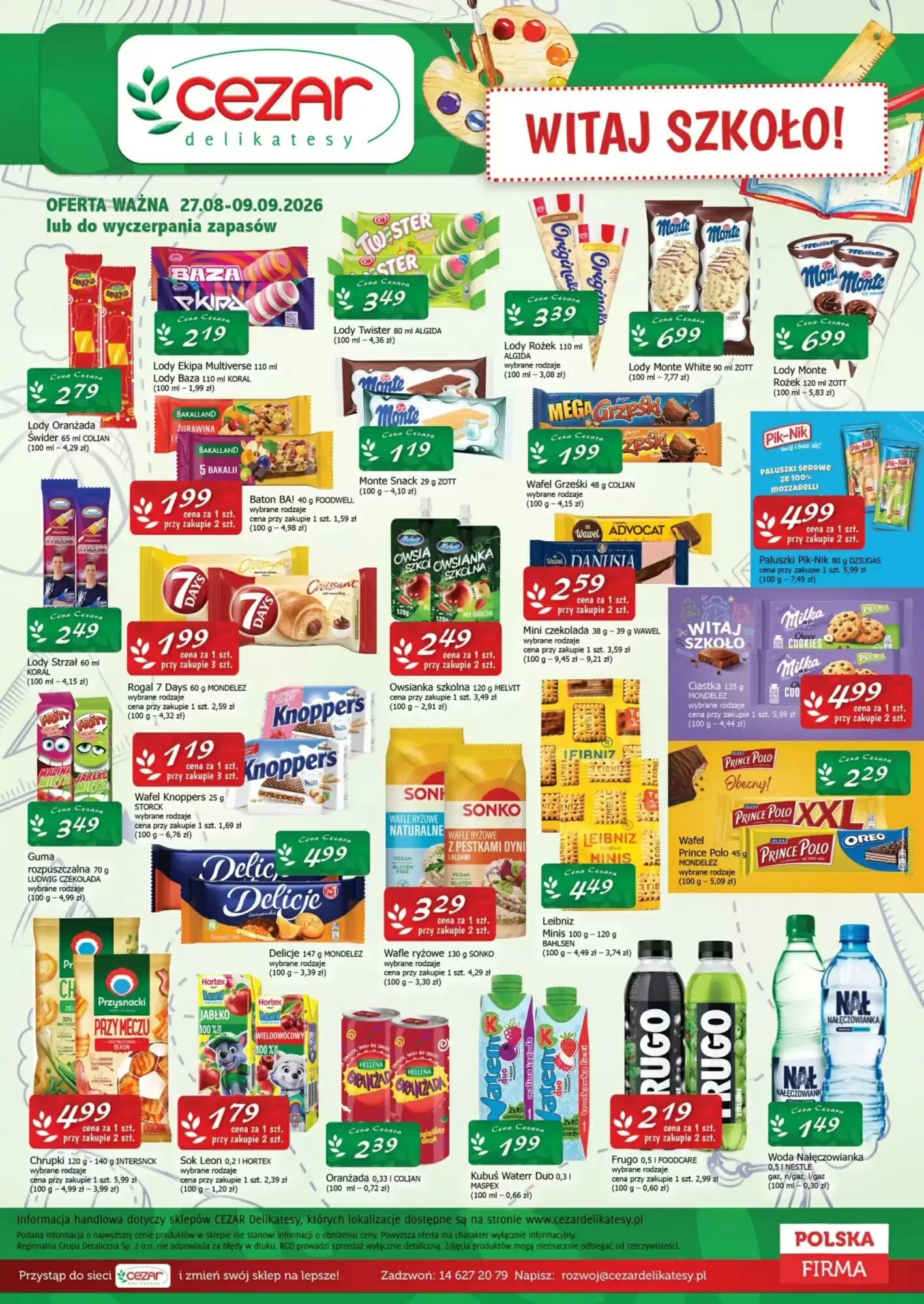 Gazetka promocyjna Cezar Delikatesy ważna od 27.08.2026 - Strona 1.