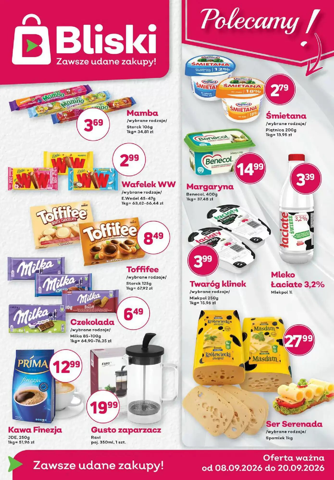 Gazetka promocyjna Bliski  ważna od 08.09.2026 - Strona 1.