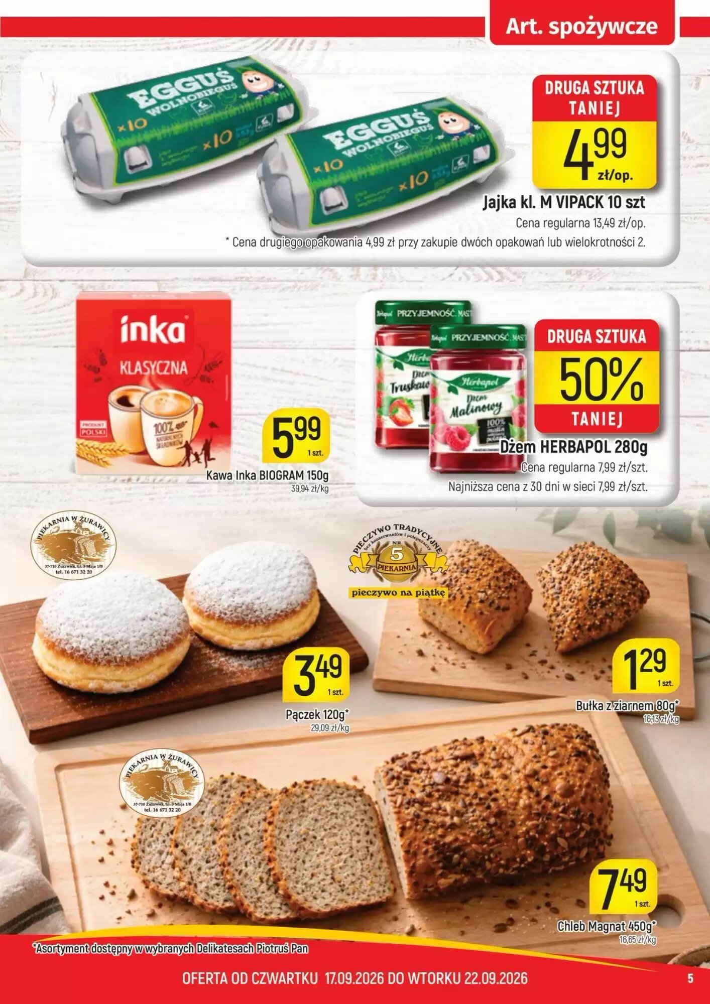 Gazetka promocyjna Delikatesy Piotruś Pan  ważna od 17.09.2026 - Strona 5.