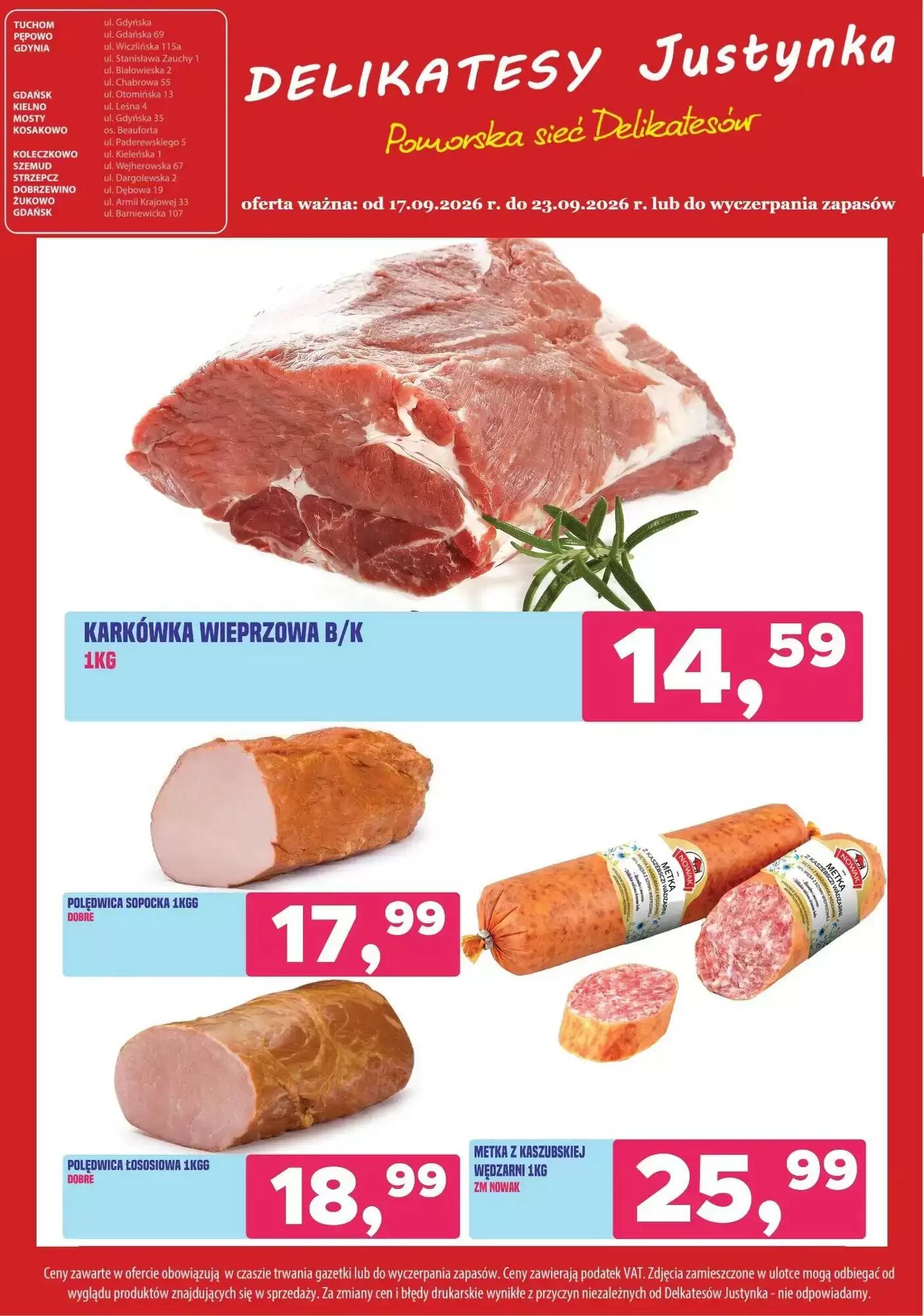 Gazetka promocyjna Delikatesy Justynka  ważna od 17.09.2026 - Strona 4.