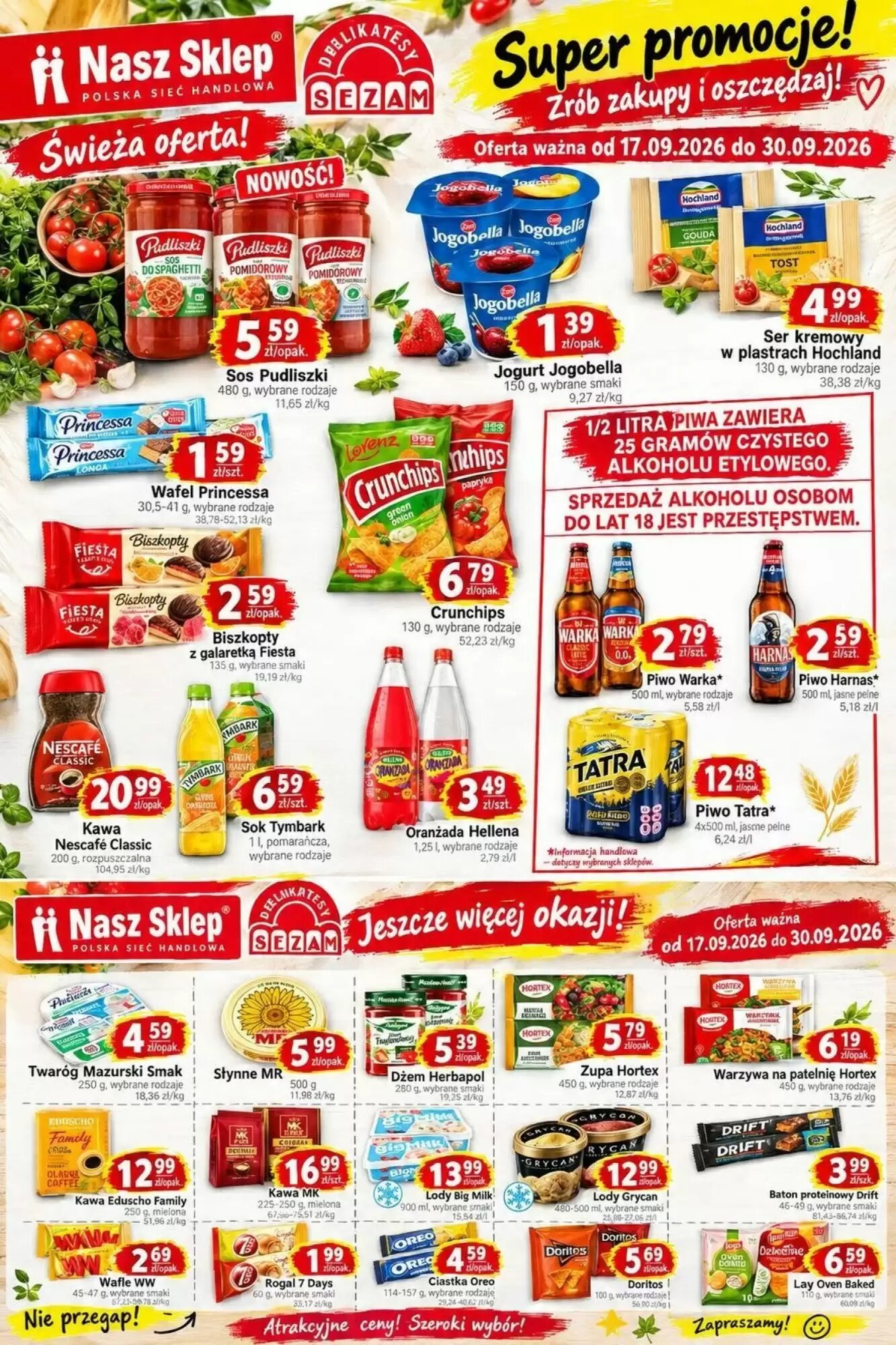 Gazetka promocyjna Delikatesy Sezam  ważna od 17.09.2026 - Strona 1.