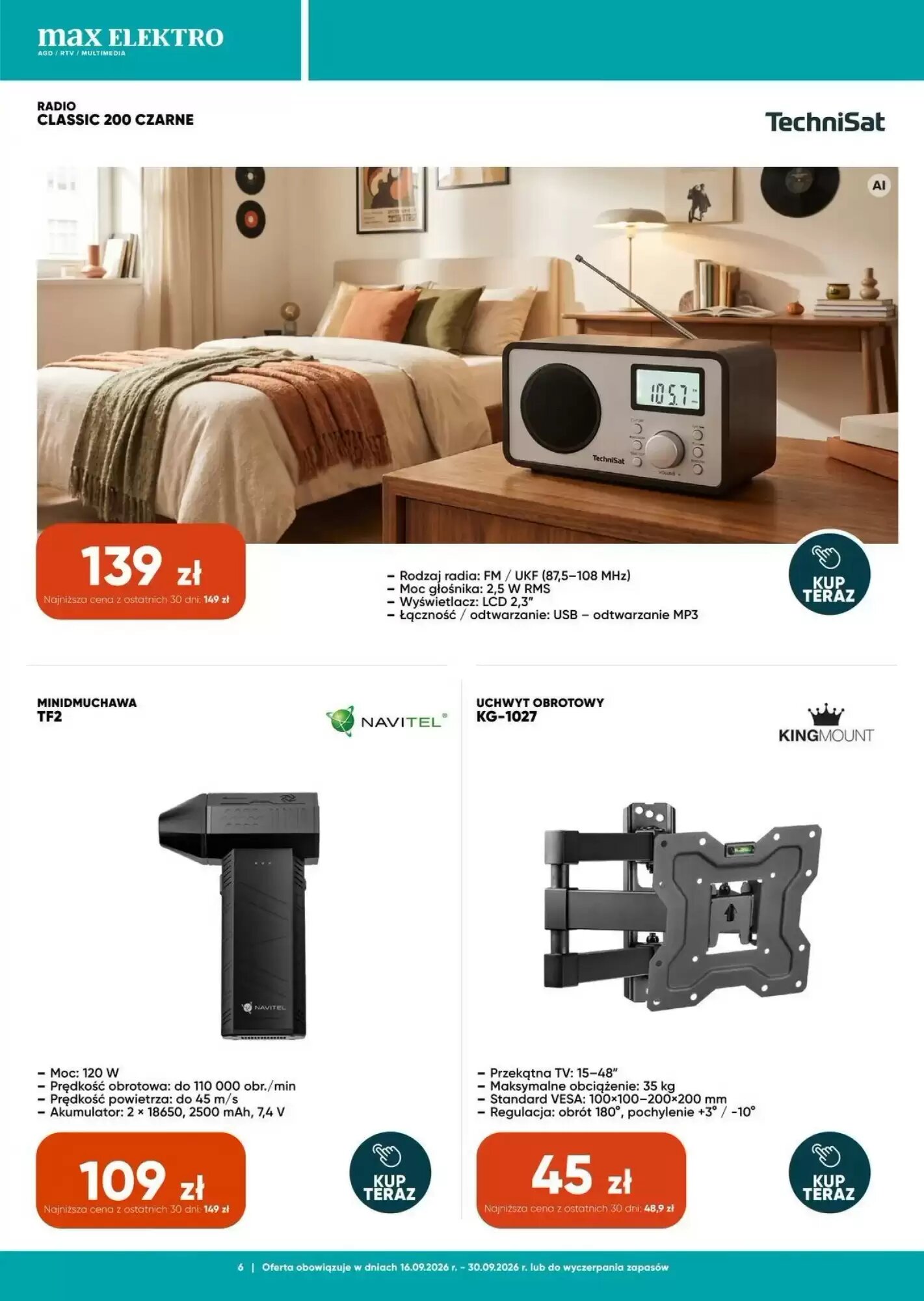 Gazetka promocyjna Max Elektro  ważna od 18.09.2026 - Strona 6.