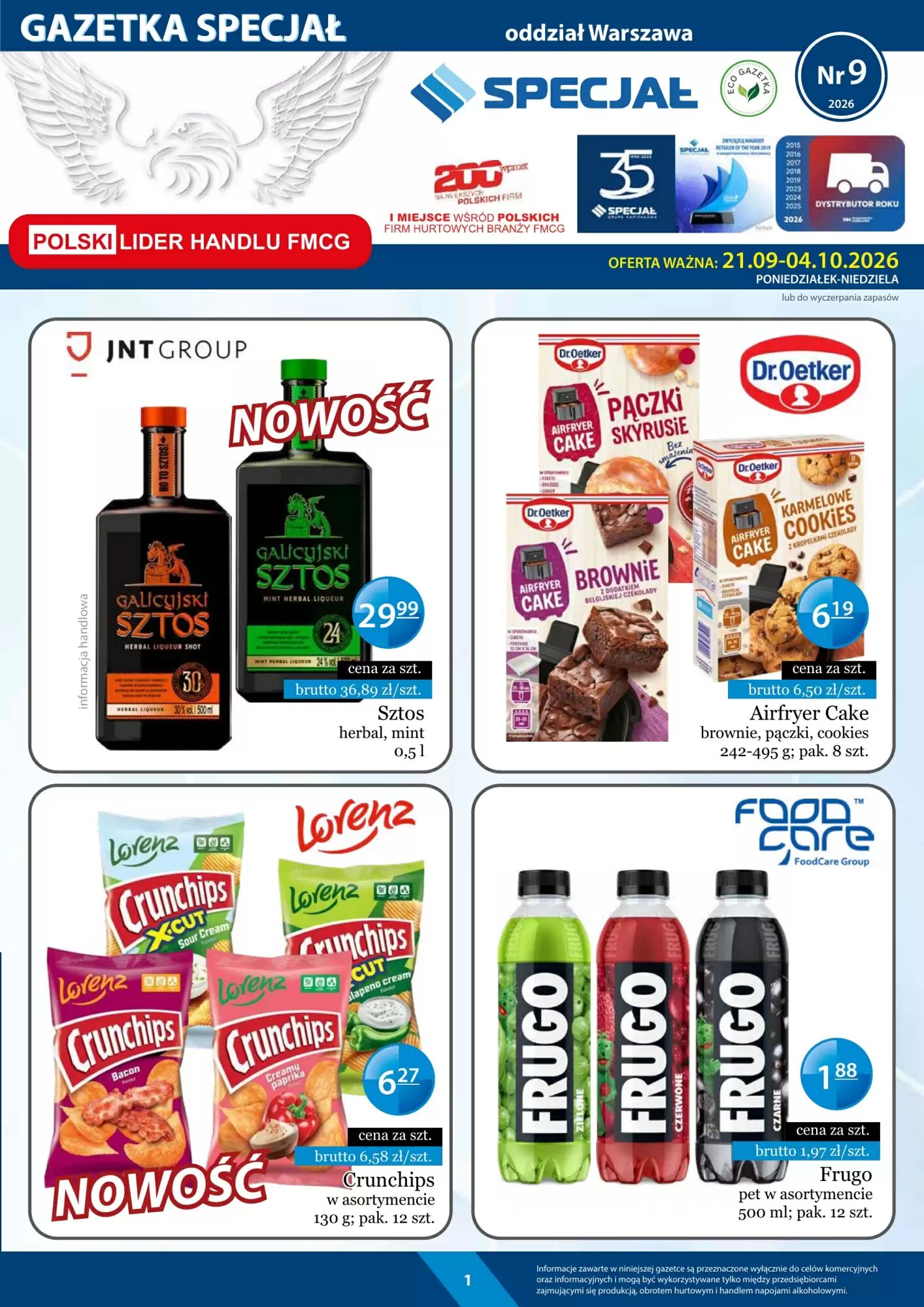 Gazetka promocyjna Specjał ważna od 21.09.2026 - Strona 1.