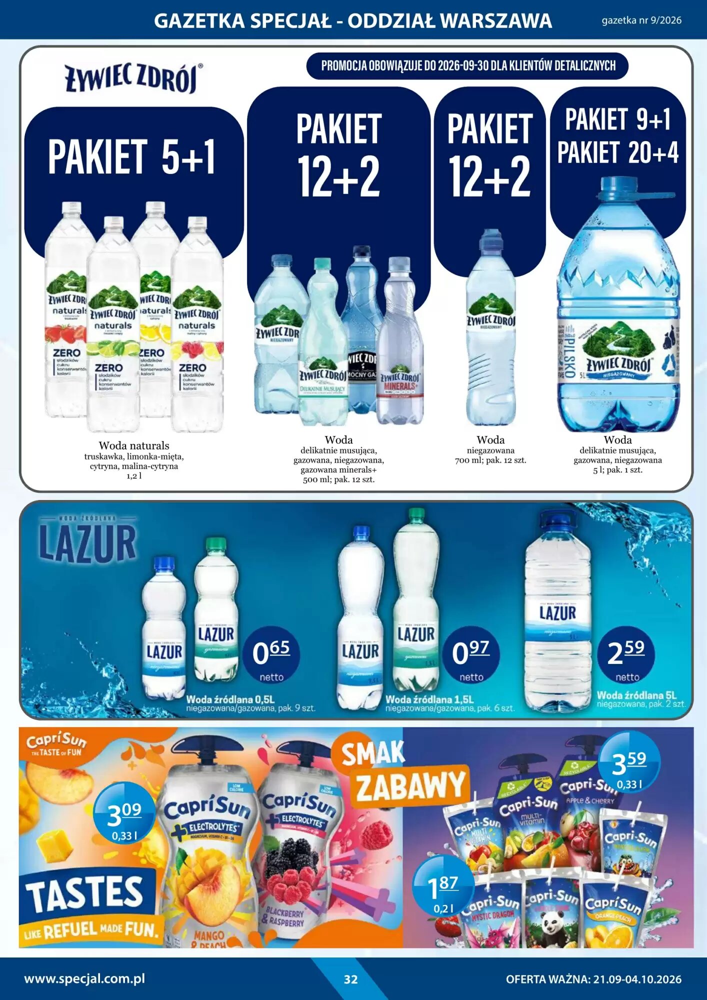 Gazetka promocyjna Specjał  ważna od 21.09.2026 - Strona 32.