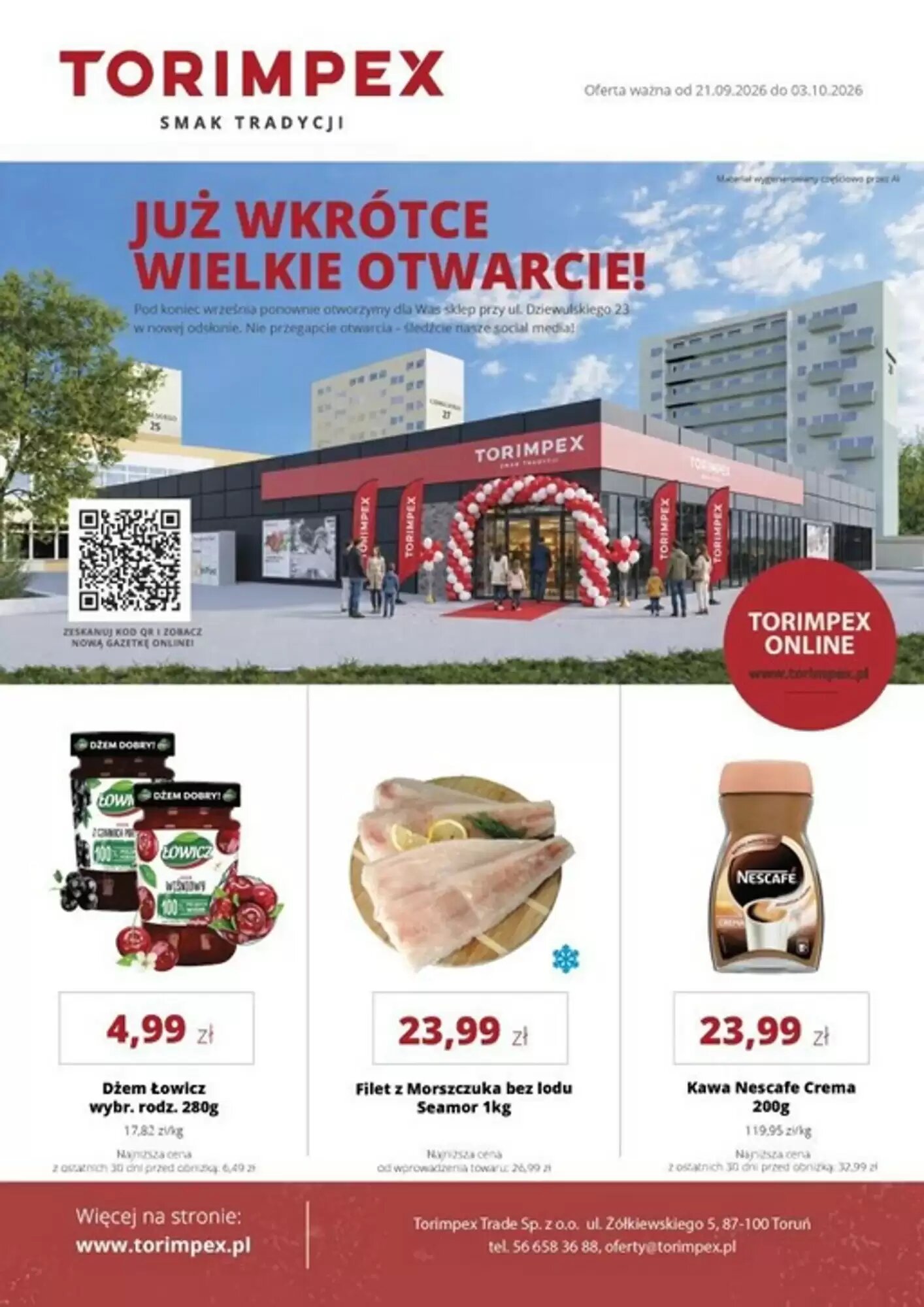 Gazetka promocyjna Torimpex  ważna od 21.09.2026 - Strona 1.