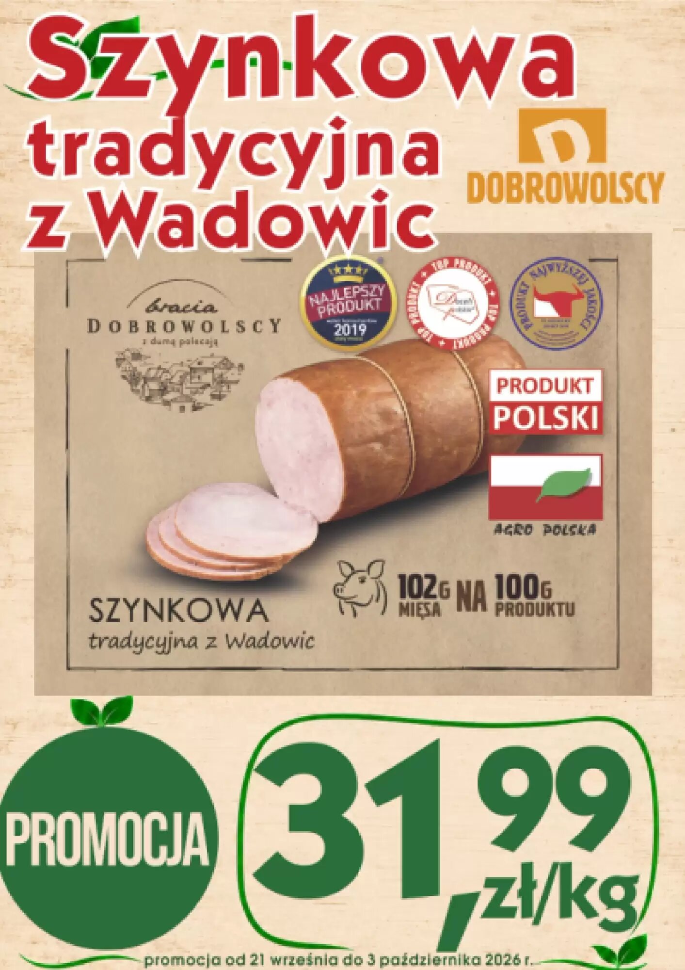 Gazetka promocyjna Delikatesy Paleo  ważna od 21.09.2026 - Strona 1.
