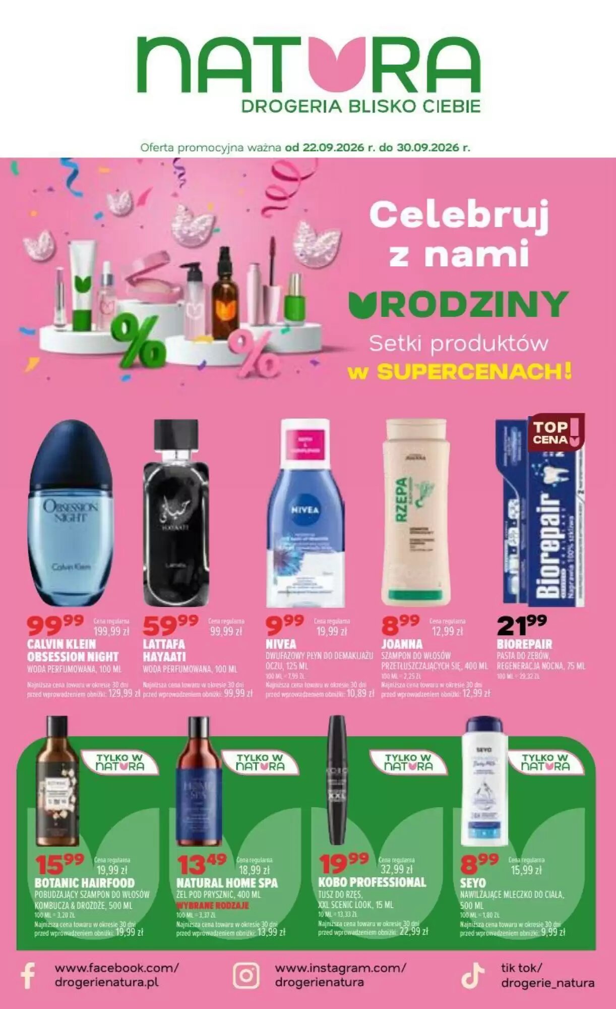 Gazetka promocyjna Drogerie Natura  ważna od 22.09.2026 - Strona 1.