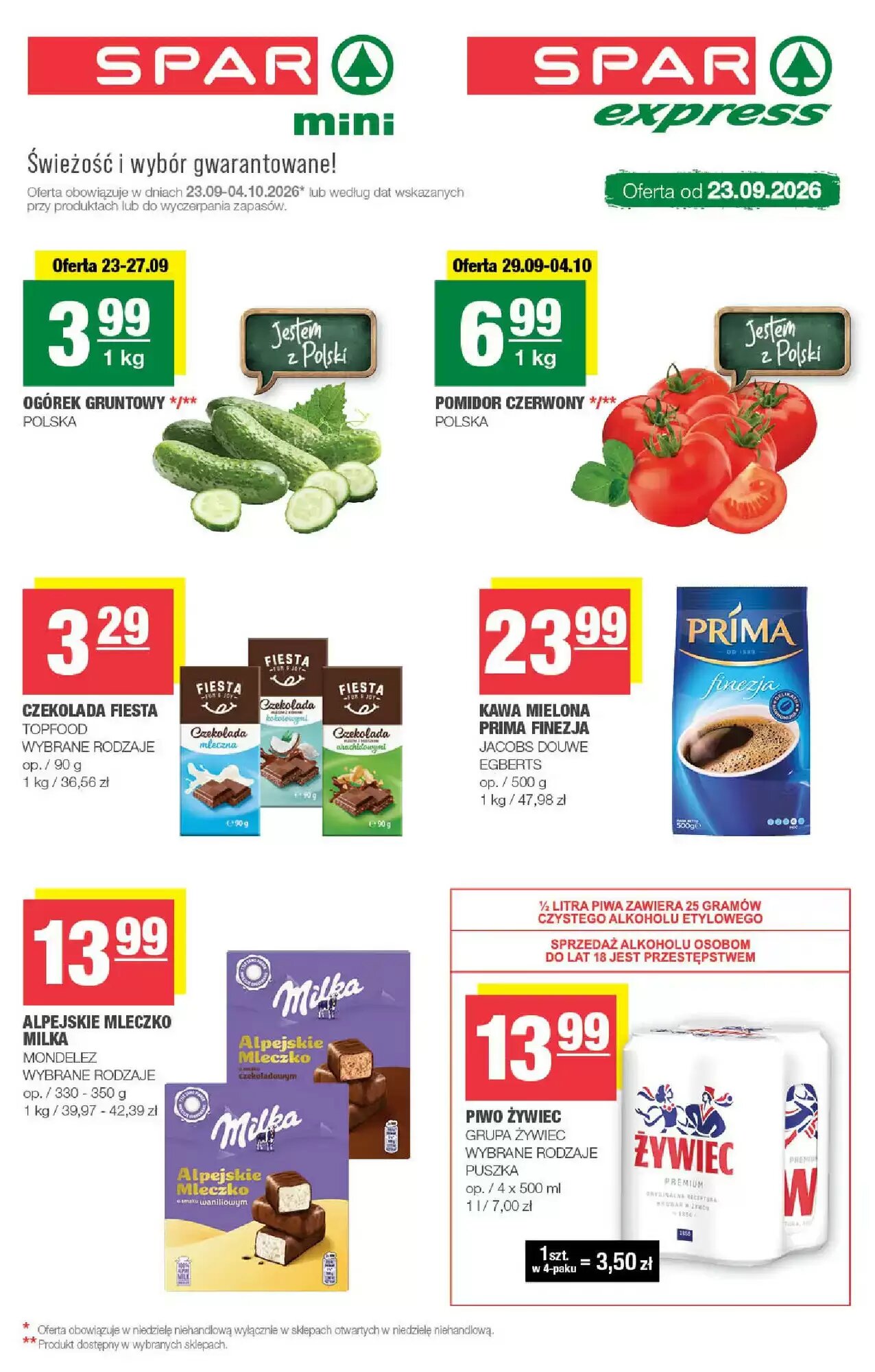 Gazetka promocyjna SPAR mini ważna od 23.09.2026 - Strona 1.